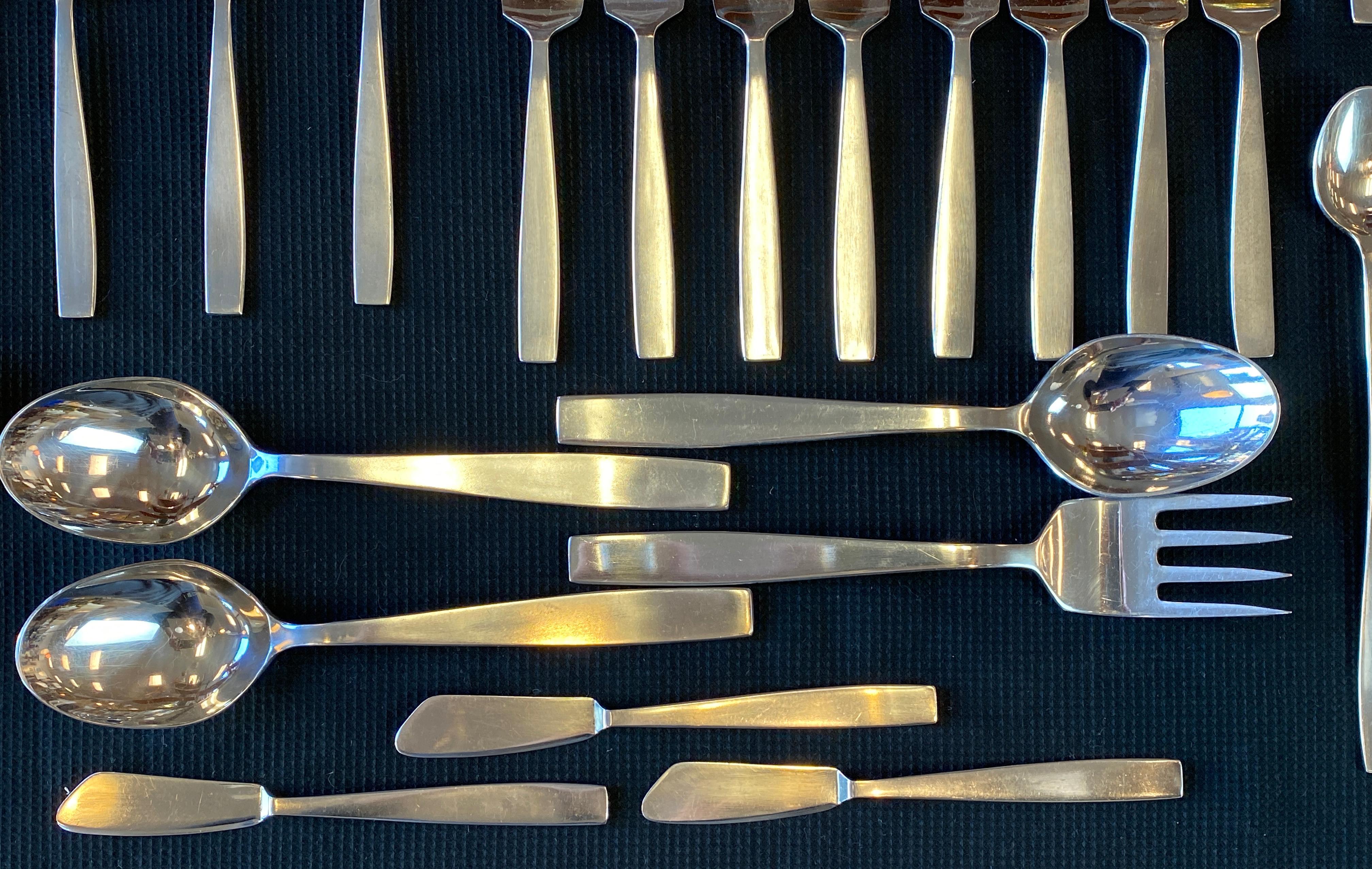 “Vienna Modern” Flatware Design by Helmut Adler for Amboss Austria 59pc Set For Sale 1