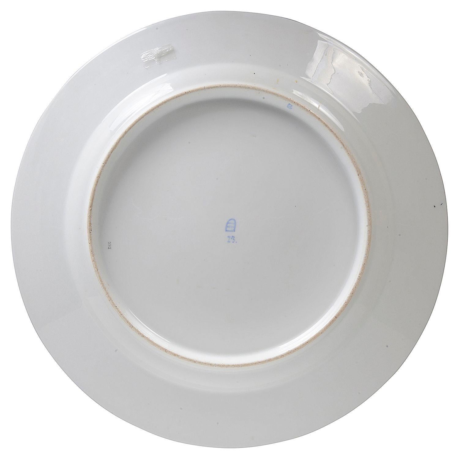 19th Century Vienna porcelain charger, 1890. For Sale