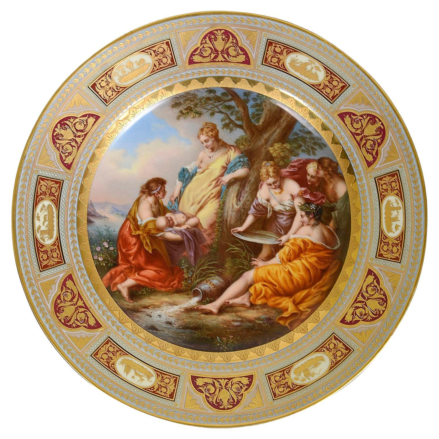 Caricatore in porcellana di Vienna raffigurante la "Nascita di Adone" Fine del XIX secolo