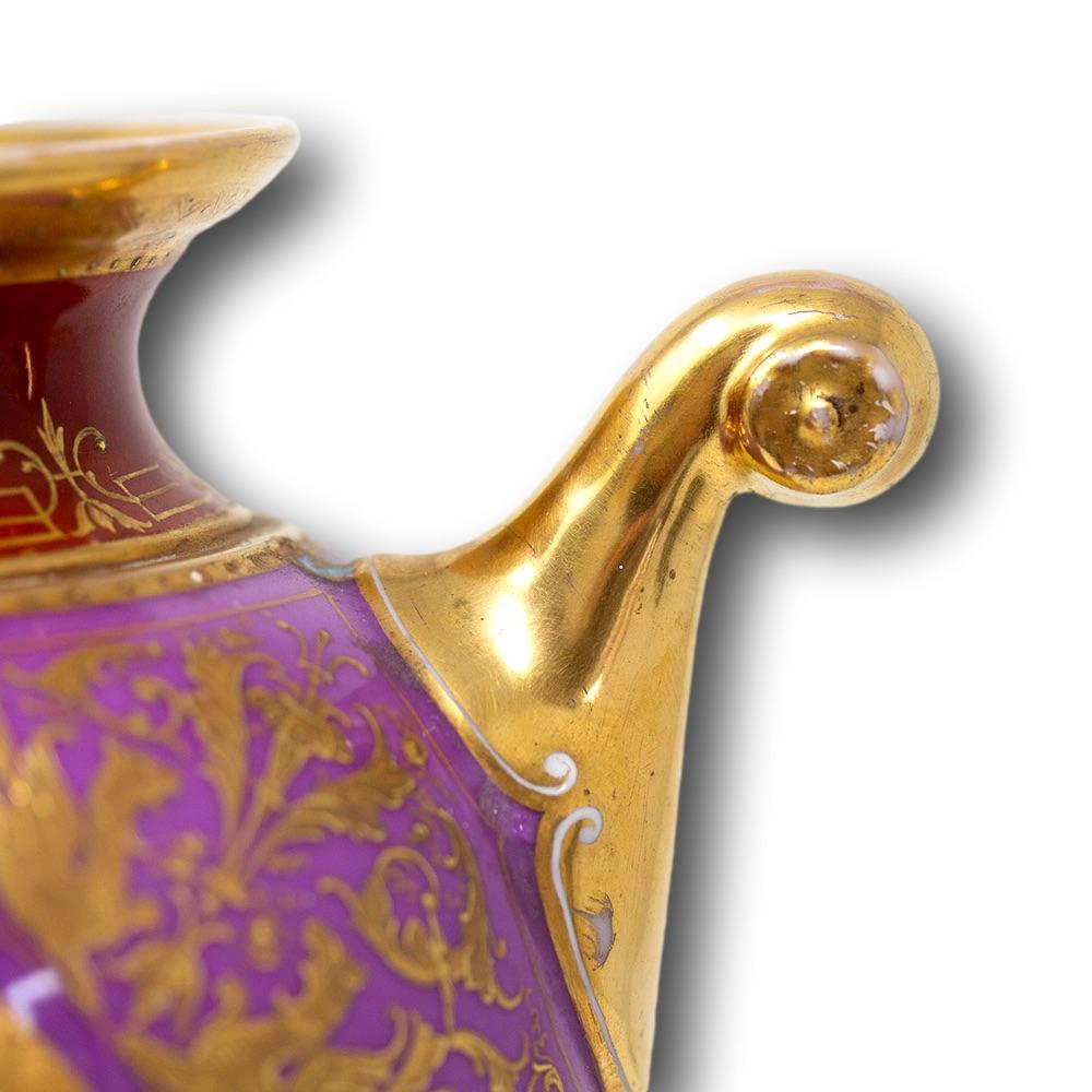 19th Century Vienna Porcelain Classical Vase For Sale