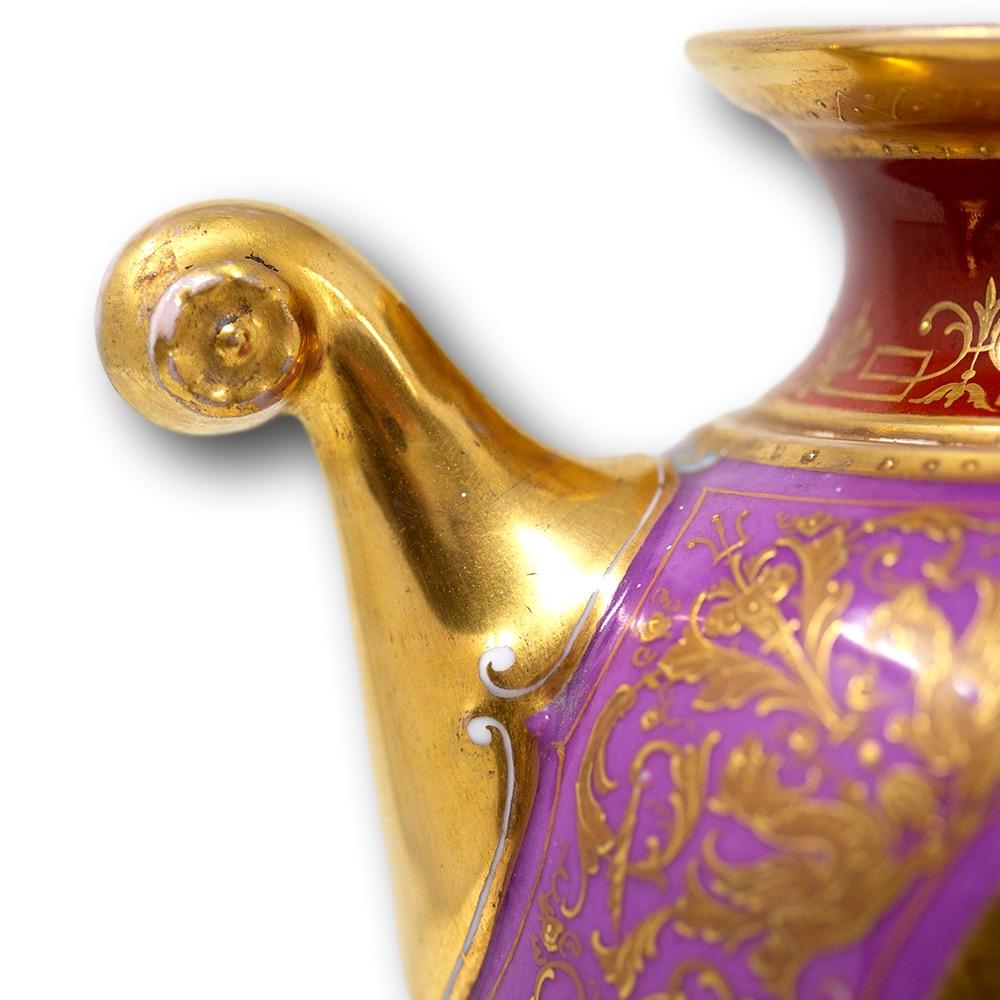 Ceramic Vienna Porcelain Classical Vase For Sale