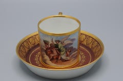Wiener Porzellan - Tasse und Untertasse, frühes 19. Jahrhundert