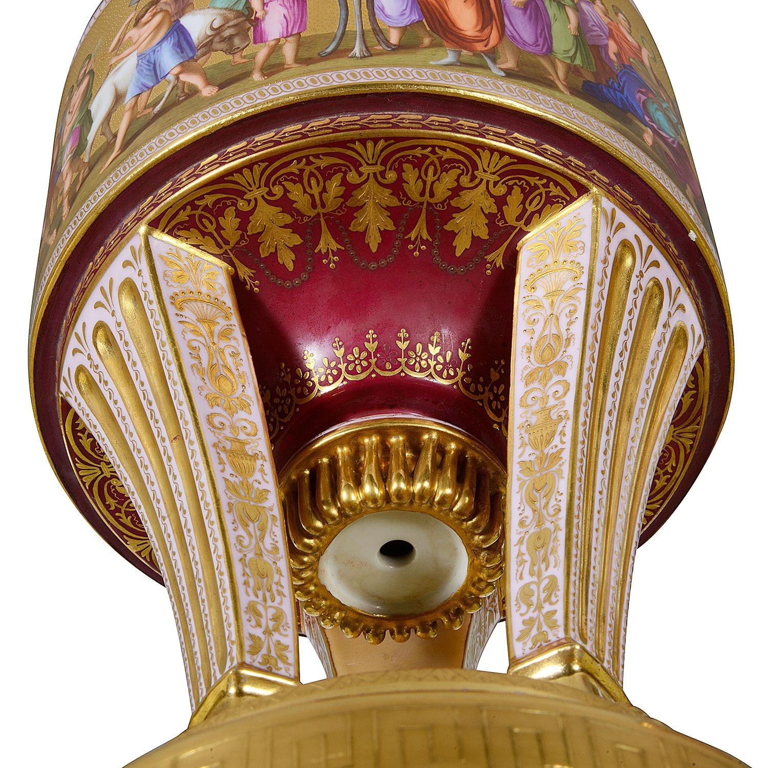 Urna Potpourri con coperchio in porcellana di Vienna, fine XIX secolo in vendita 3