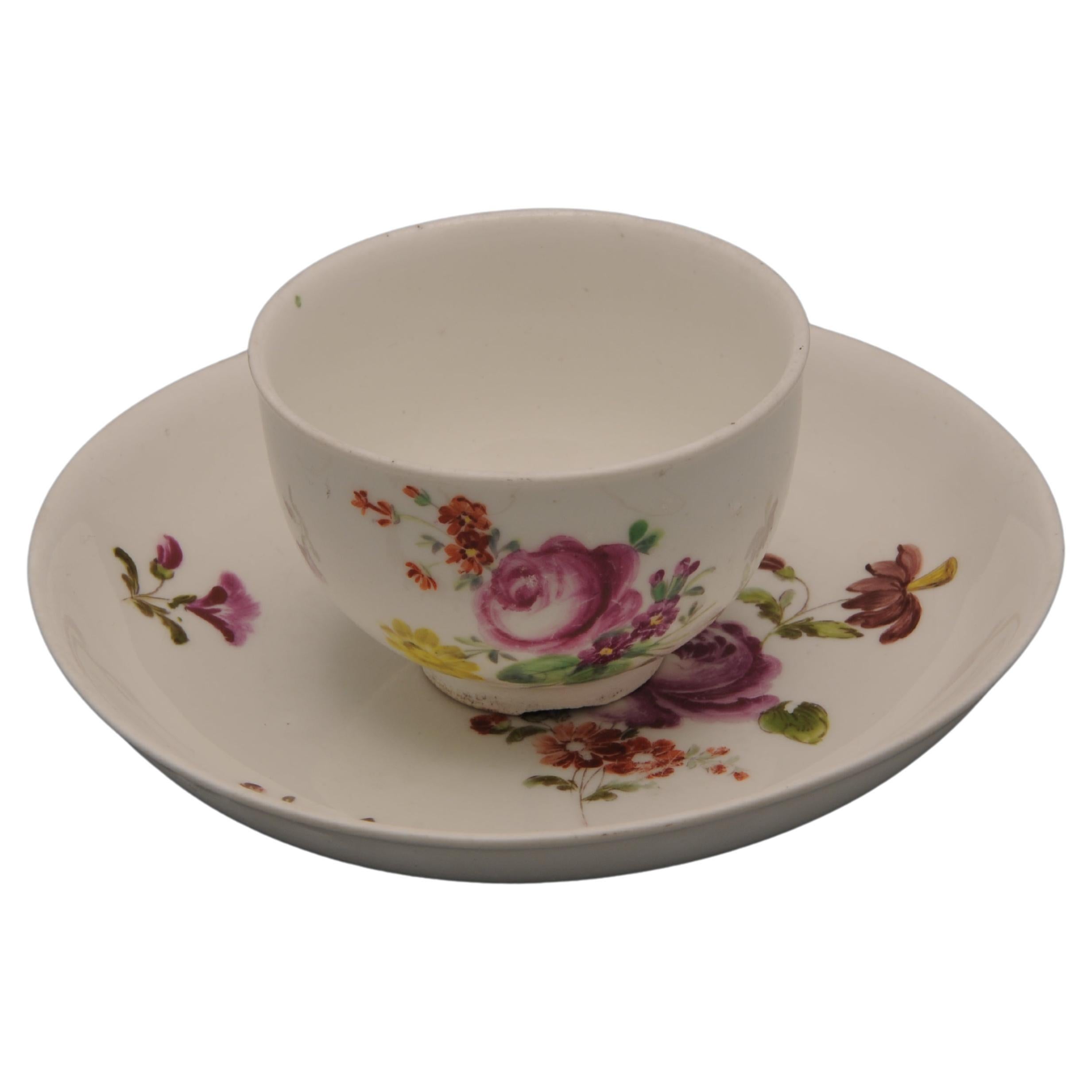 Vienna Porcelain - Rococo Cup and Saucer, late 18th century For Sale