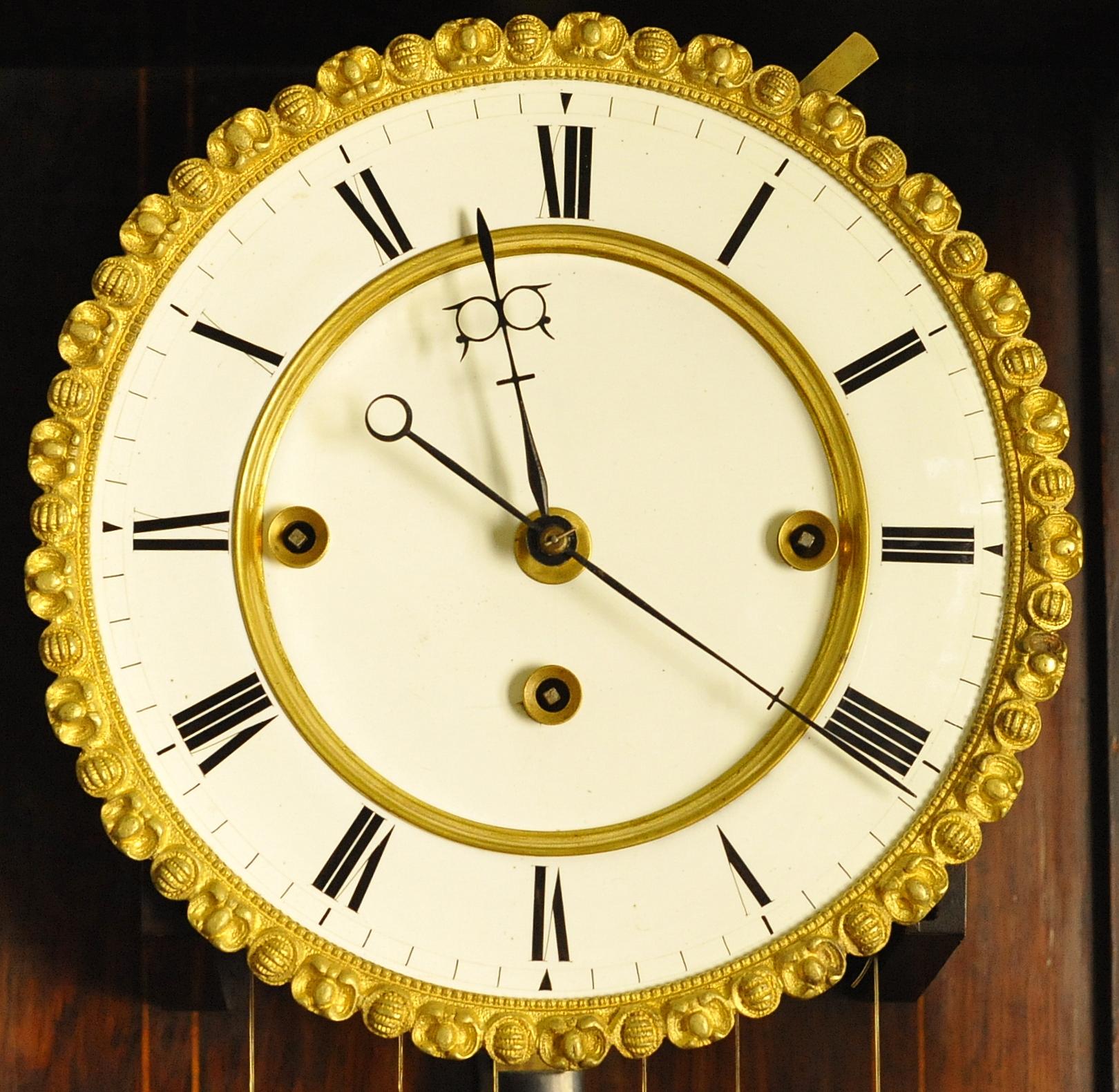 19th Century Vienna Regulator Wall Clock, Grande Sonnierre For Sale