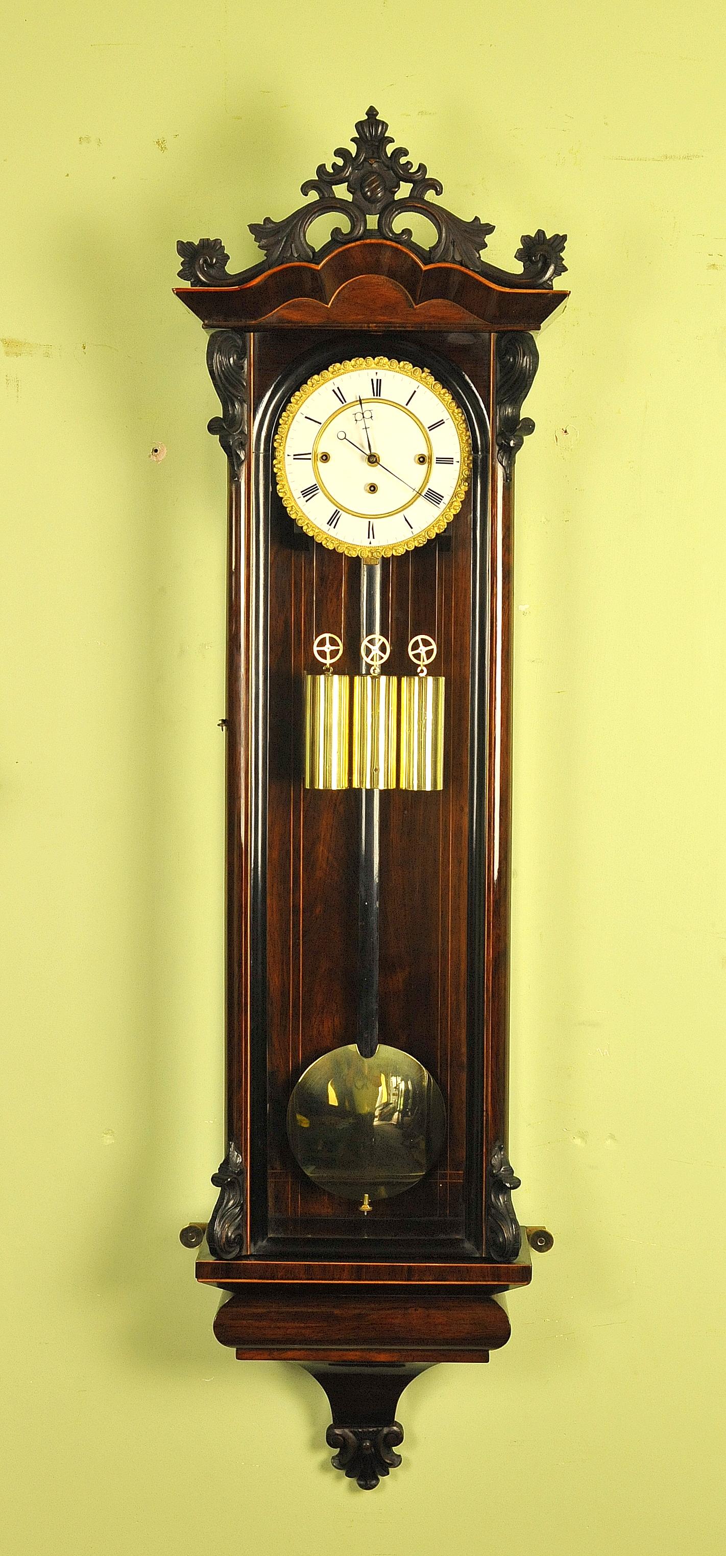 Vienna Regulator Wall Clock, Grande Sonnierre For Sale 1