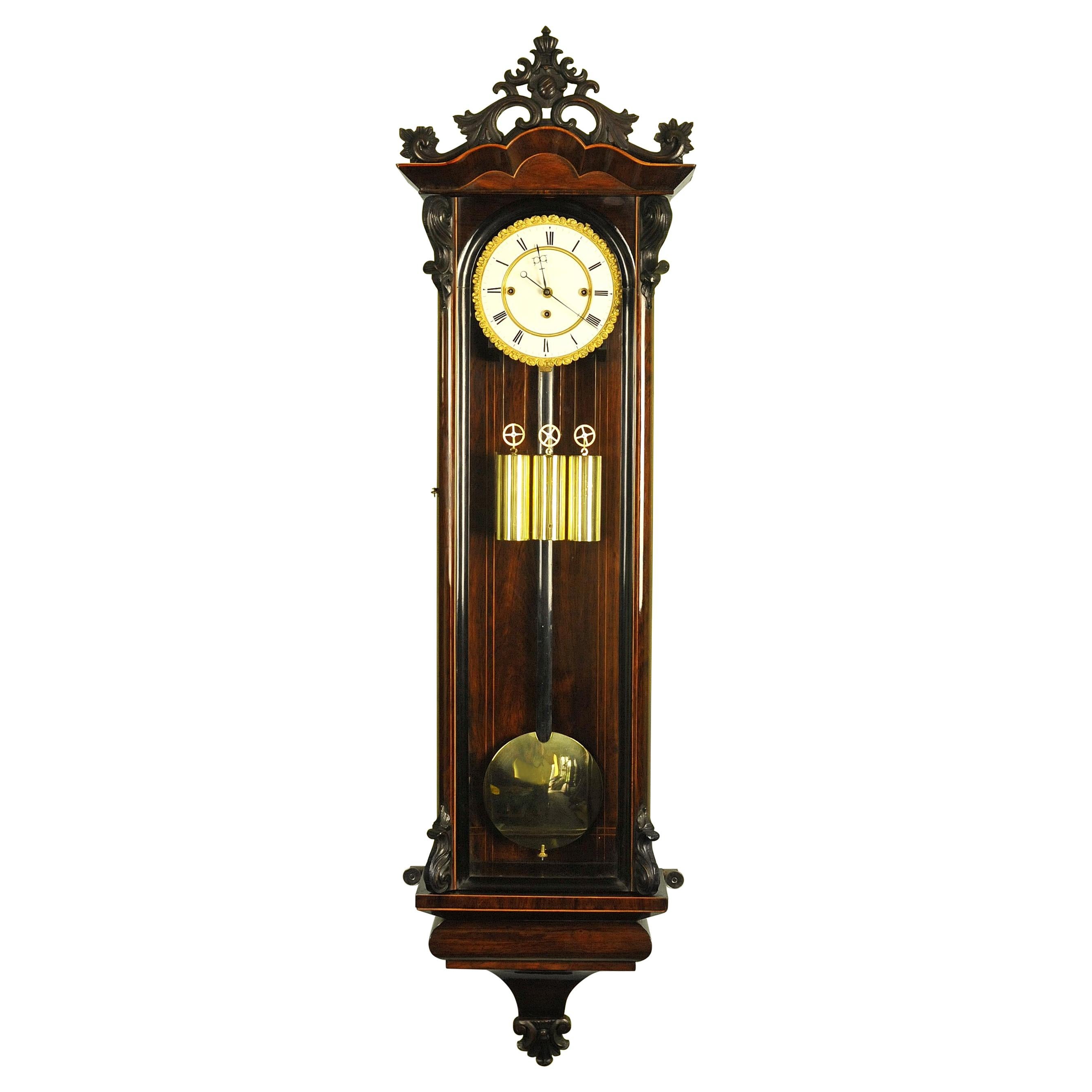 Vienna Regulator Wall Clock, Grande Sonnierre For Sale