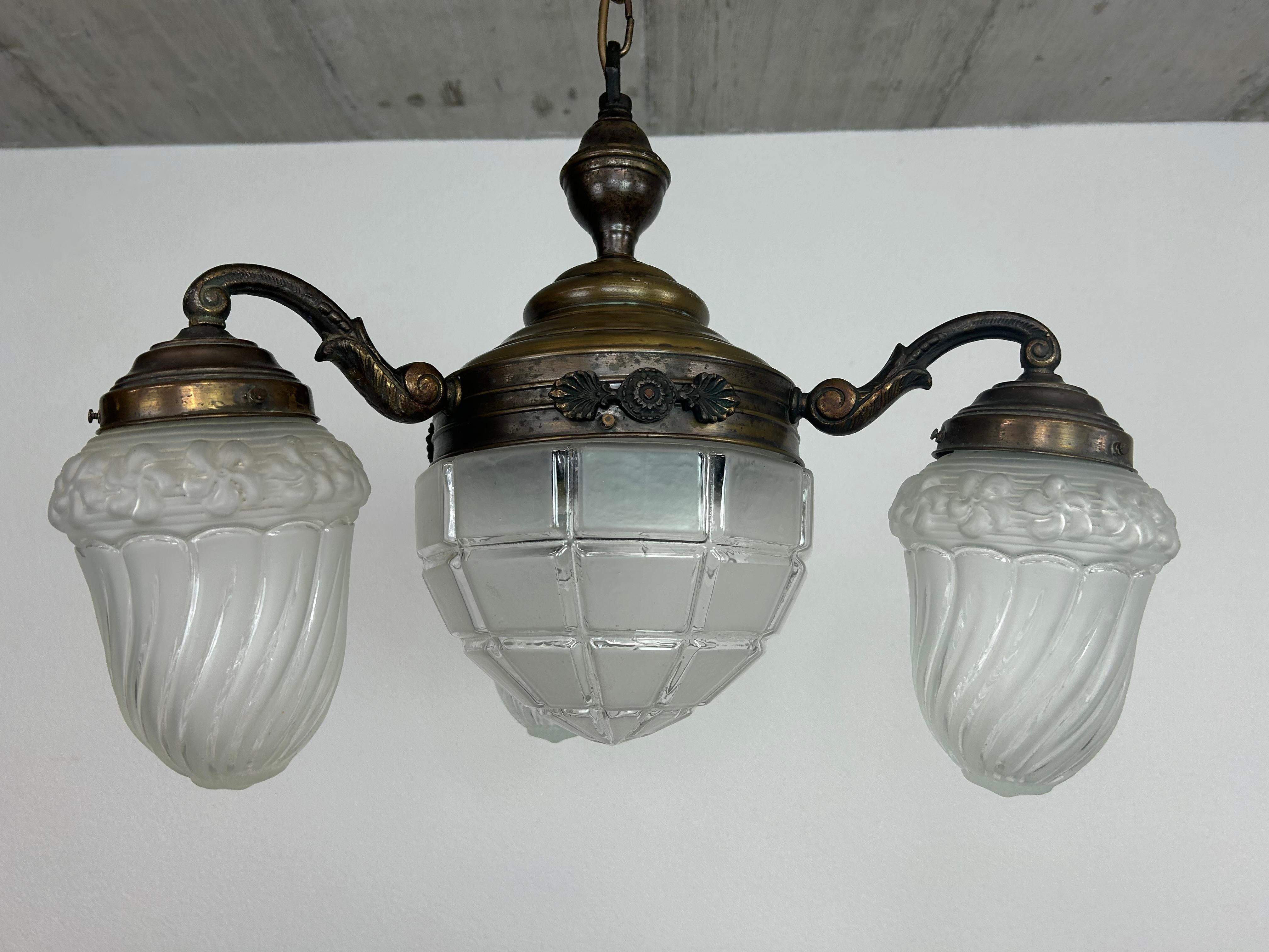 Vienna scession Hängelampe (Österreichisch) im Angebot