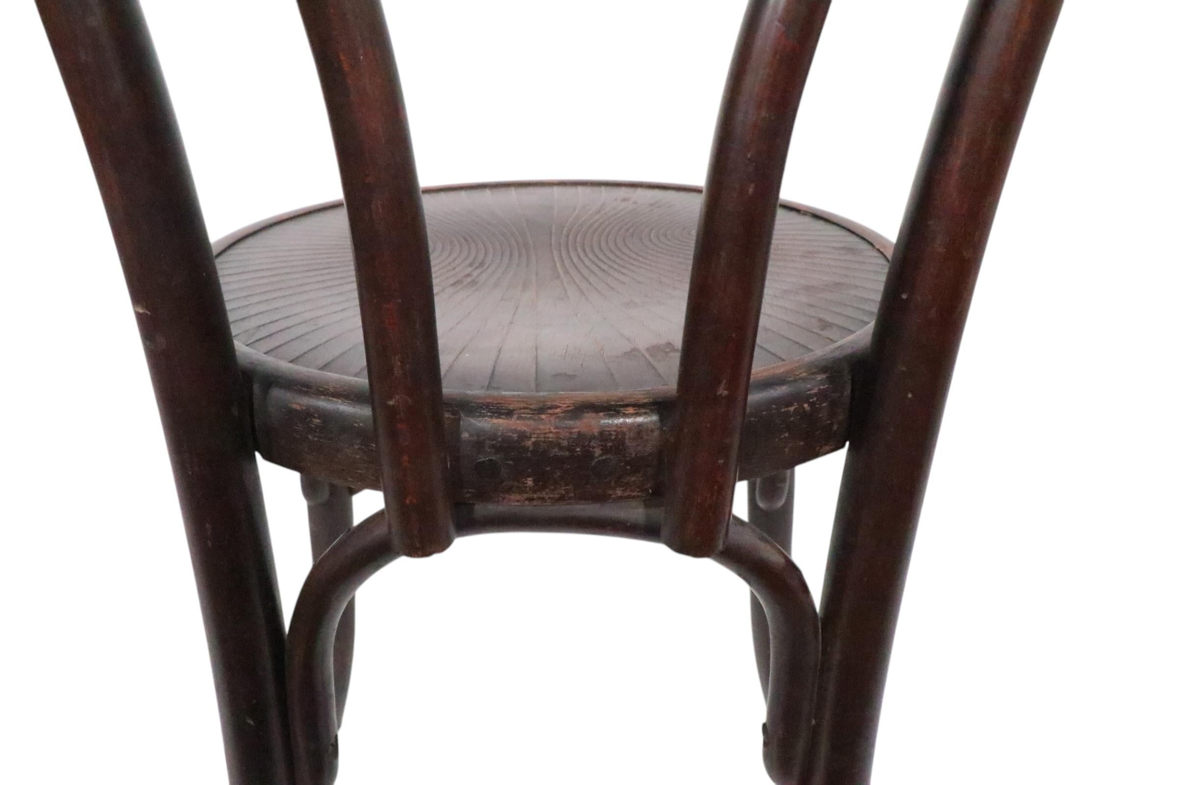 Chaise de salle à manger bistro Secesionist Vienna en bois cintré de Fischel d'après Thonet en vente 11