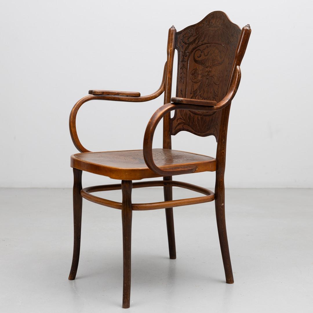 Early 20th Century Vienna Secession Armchair by Jakob & Josef Kohn Nr. 67 For Sale