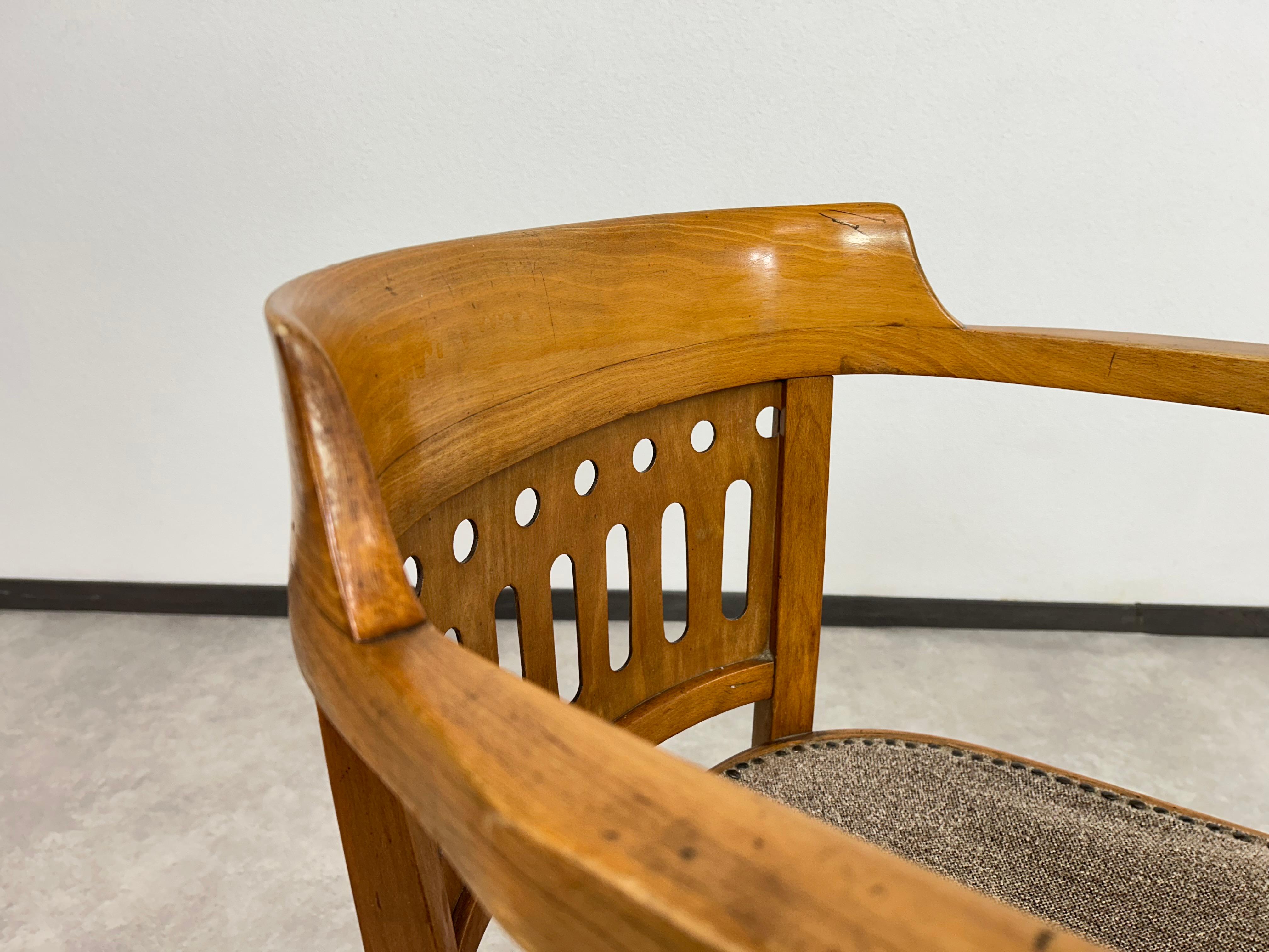 Sillón de secesión vienés de Otto Wagner ejecutado por Pancota Viena en venta 3