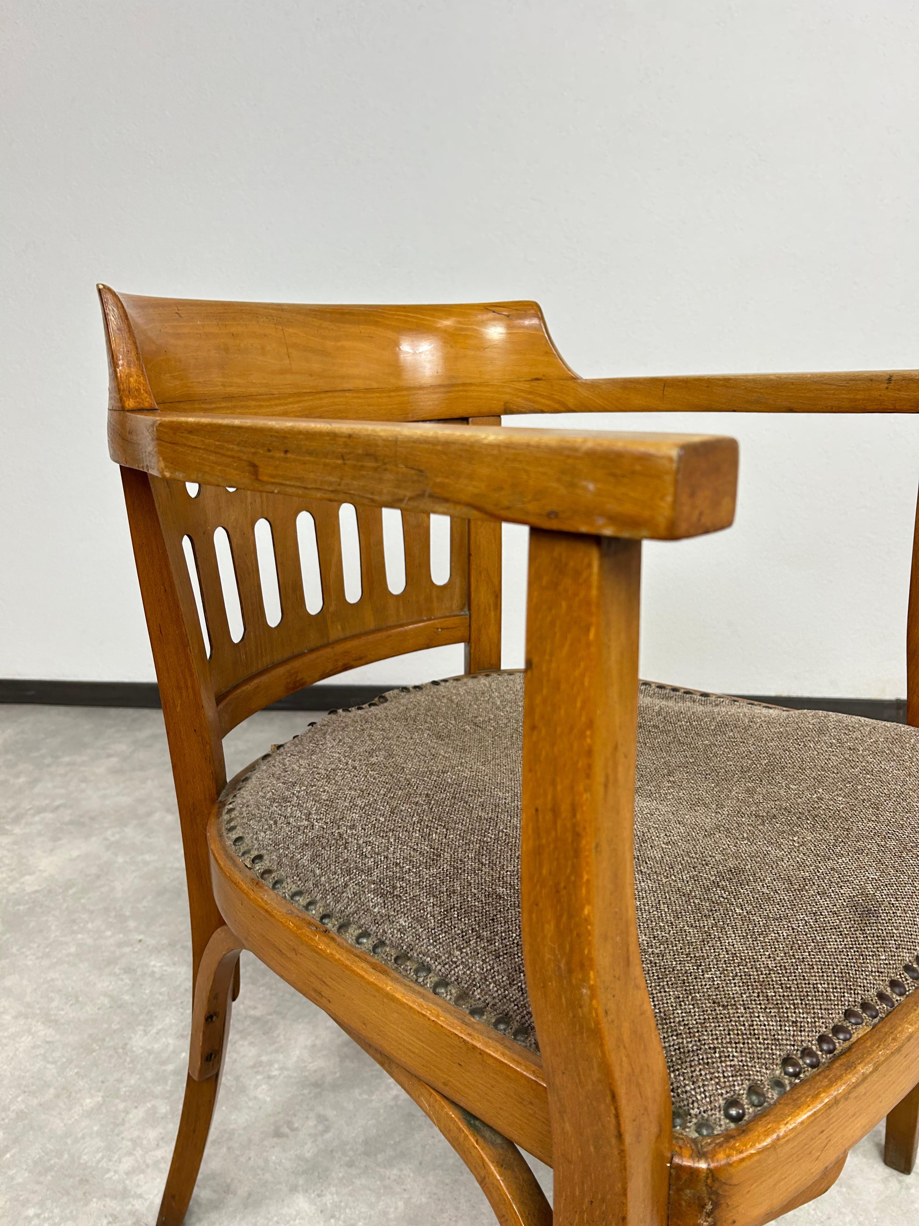 Sillón de secesión vienés de Otto Wagner ejecutado por Pancota Viena en venta 2