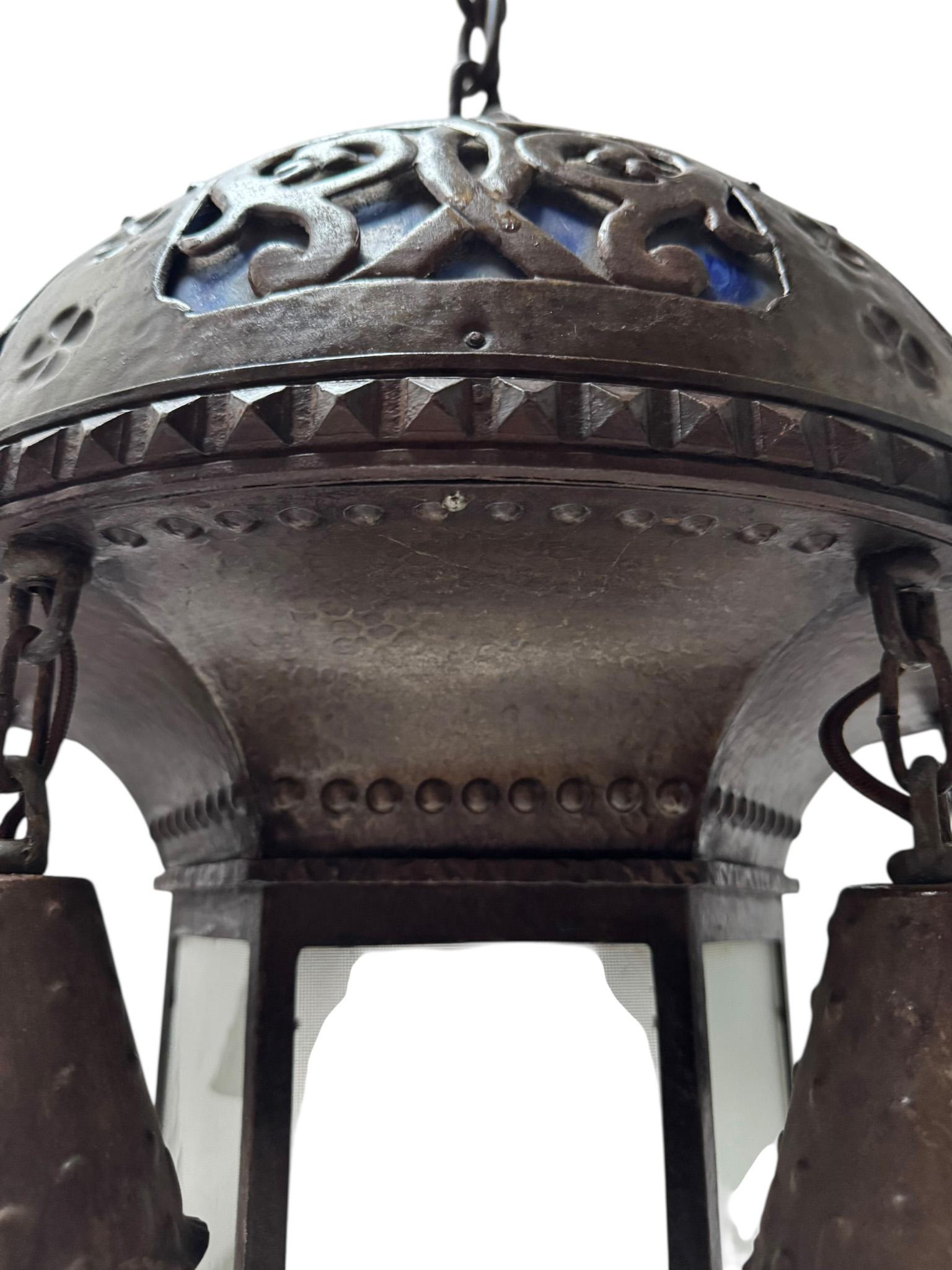 Araña Art Nouveau de la Secesión de Viena Austria, 1900 Latón en venta