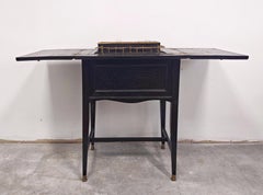 Vienna Secession Bar Cabinet done in ebonized oak and brass, Austria 1910s