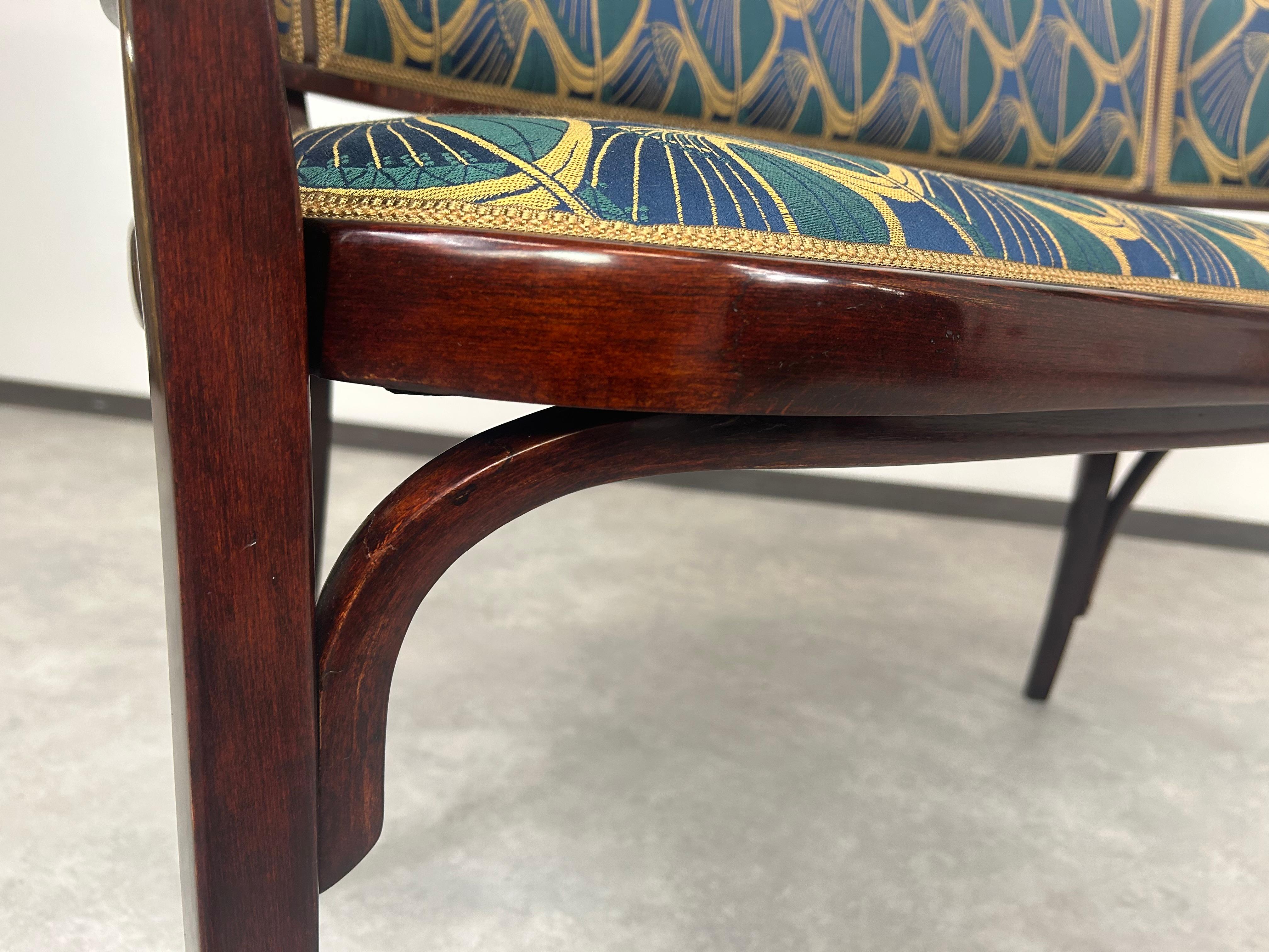 Début du 20ème siècle Banc de la Sécession viennoise n° 4275 de Thonet attr. Marcel Kammerer en vente