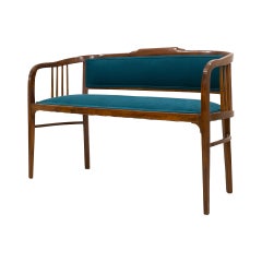 Antique Vienna Secession Bench Settee, Austria, Early 20th Century