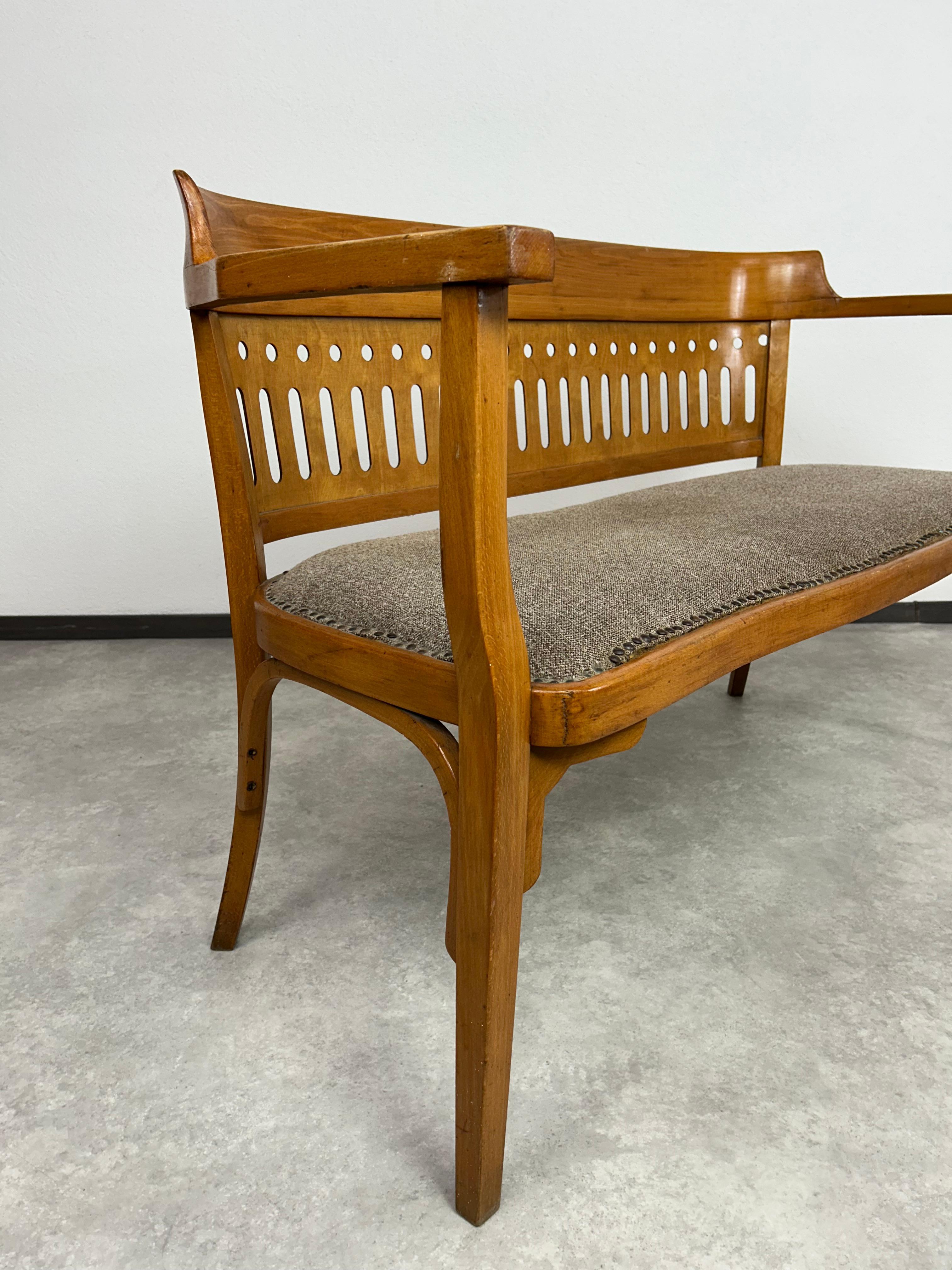 Banco/sofá de secesión vienés de Otto Wagner ejecutado por Pancota Viena Austríaco en venta