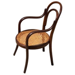 Vienna Secession Bent Oak & Cane Children's Chair No. 14 by Thonet