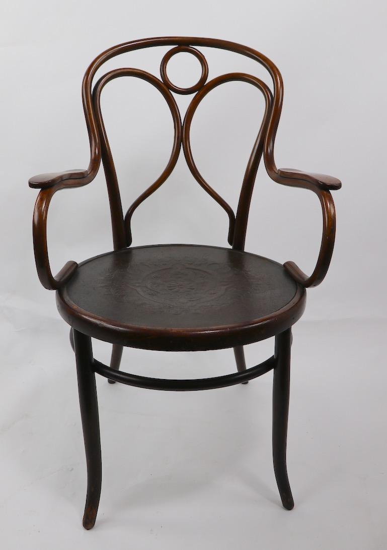 Czech Vienna Secession Bentwood Chair by Fischel 