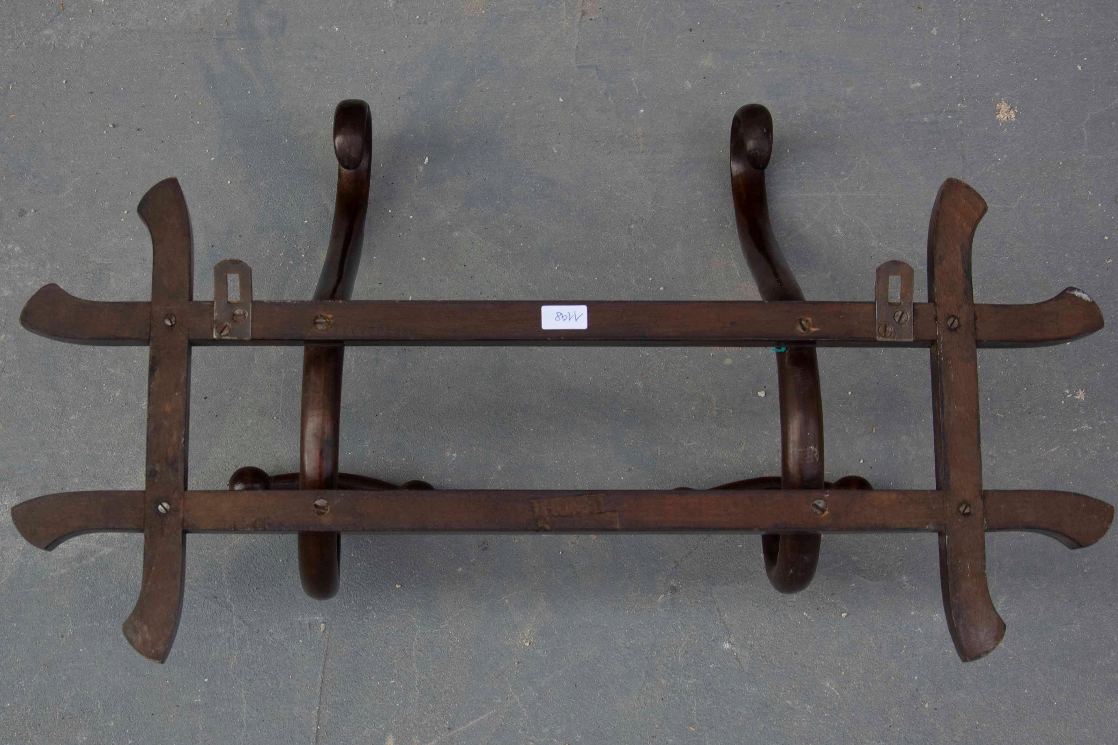Walnut Vienna Secession Bentwood Coat Rack by Thonet, 1900