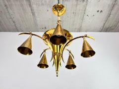 Araña de latón de la secesión vienesa de Dagobert Peche