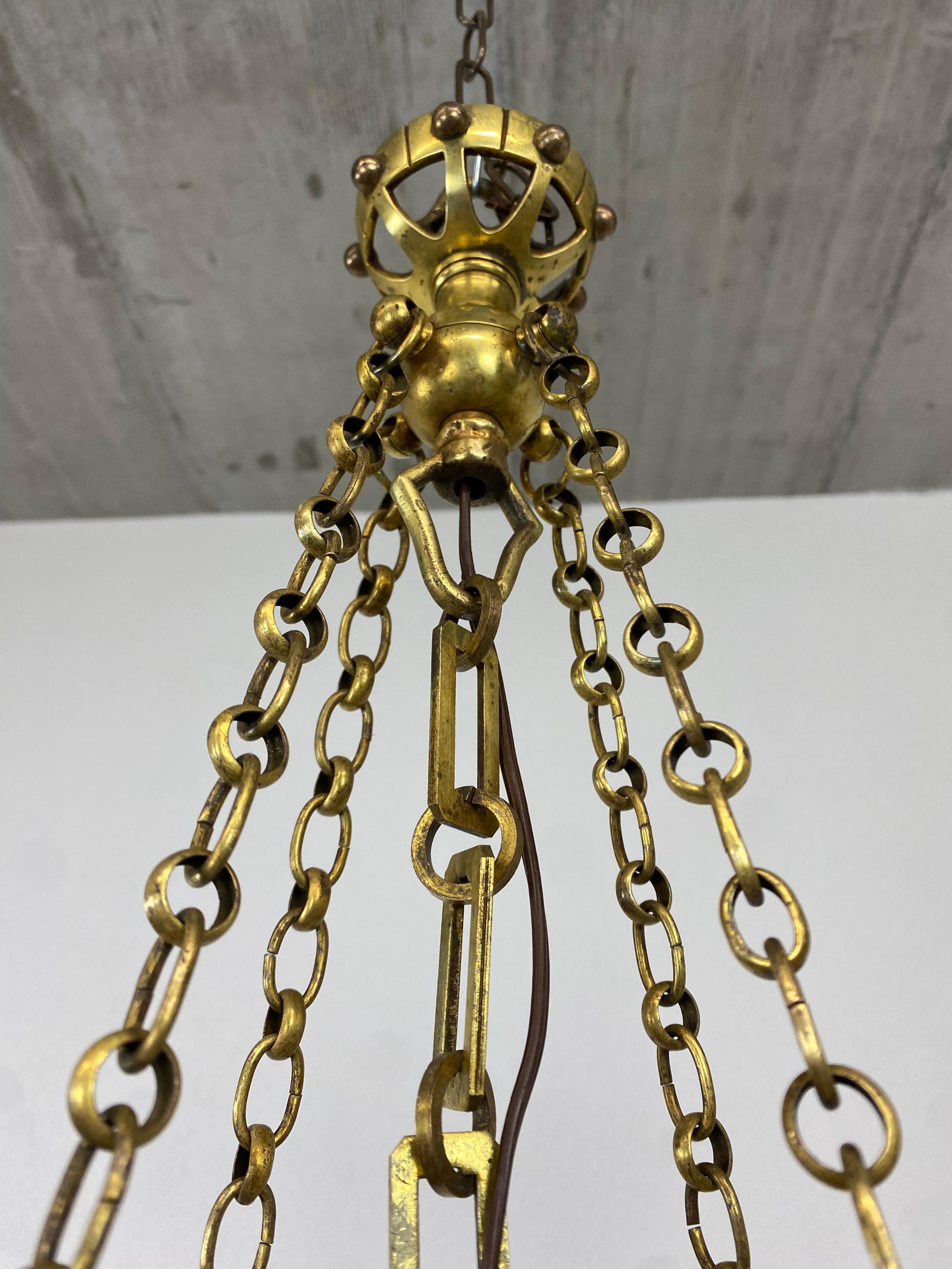 Vienna Secession Brass Hanging Atr. Kolo Moser In Excellent Condition For Sale In Banská Štiavnica, SK