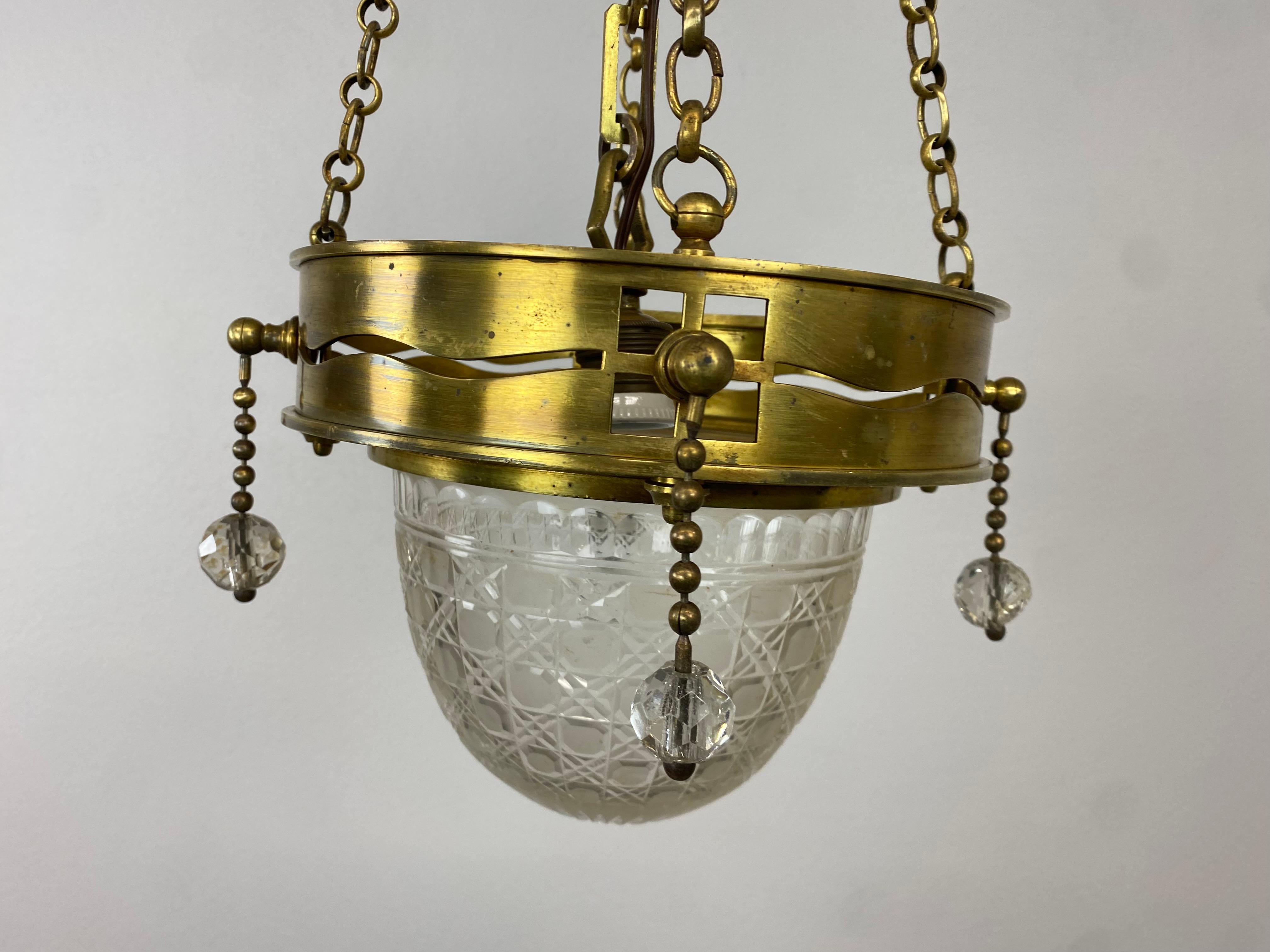 Vienna Secession Brass Hanging Atr. Kolo Moser For Sale 2