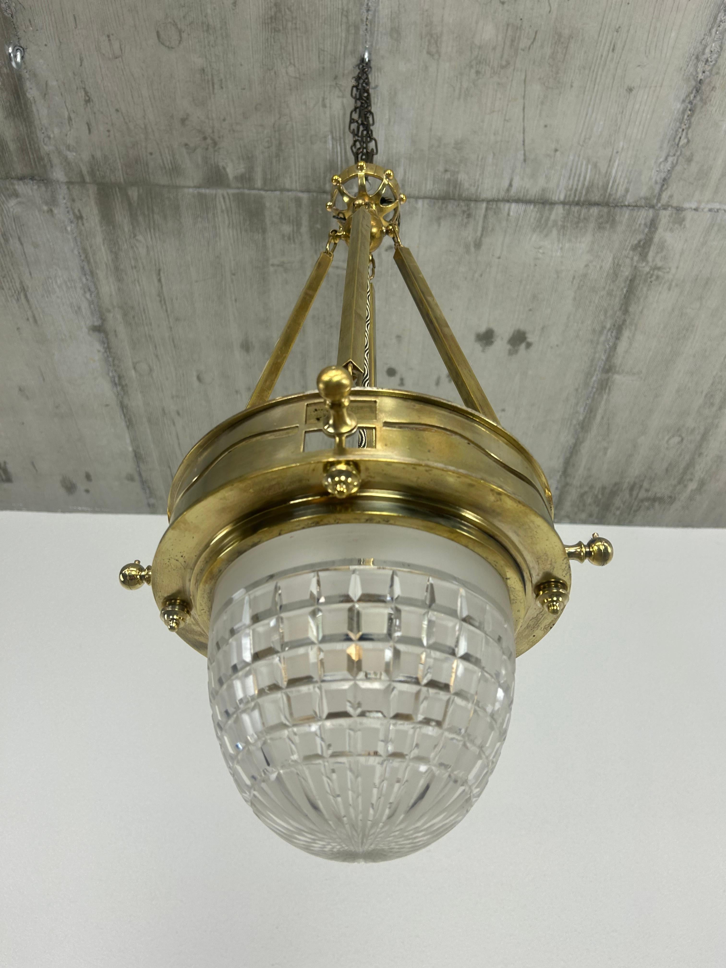 Austrian Vienna Secession Brass Hanging Attr. to Kolo Moser & Jutta Sika For Sale
