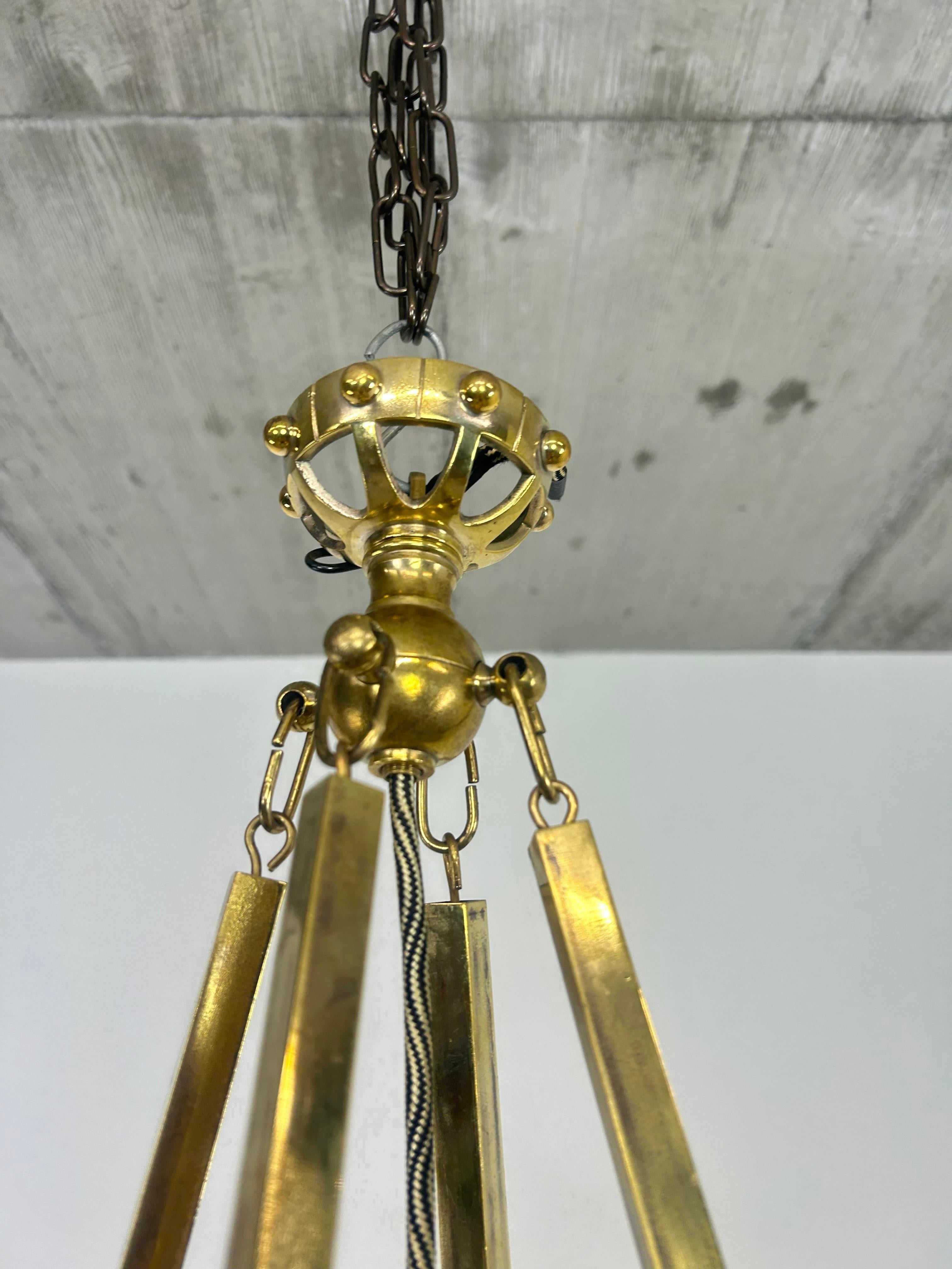 Vienna Secession Brass Hanging Attr. to Kolo Moser & Jutta Sika For Sale 1