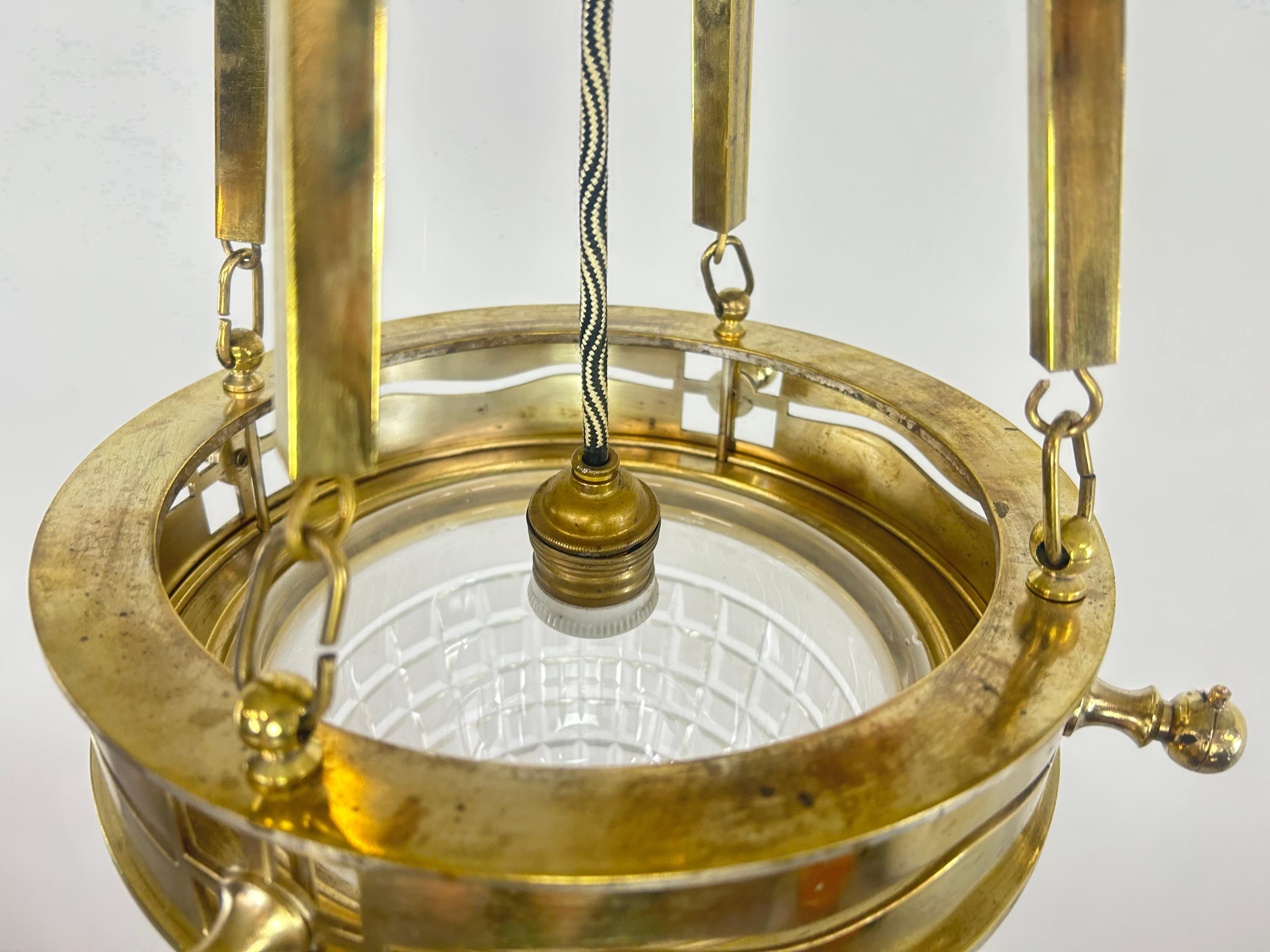 Vienna Secession Brass Hanging Attr. to Kolo Moser & Jutta Sika For Sale 3
