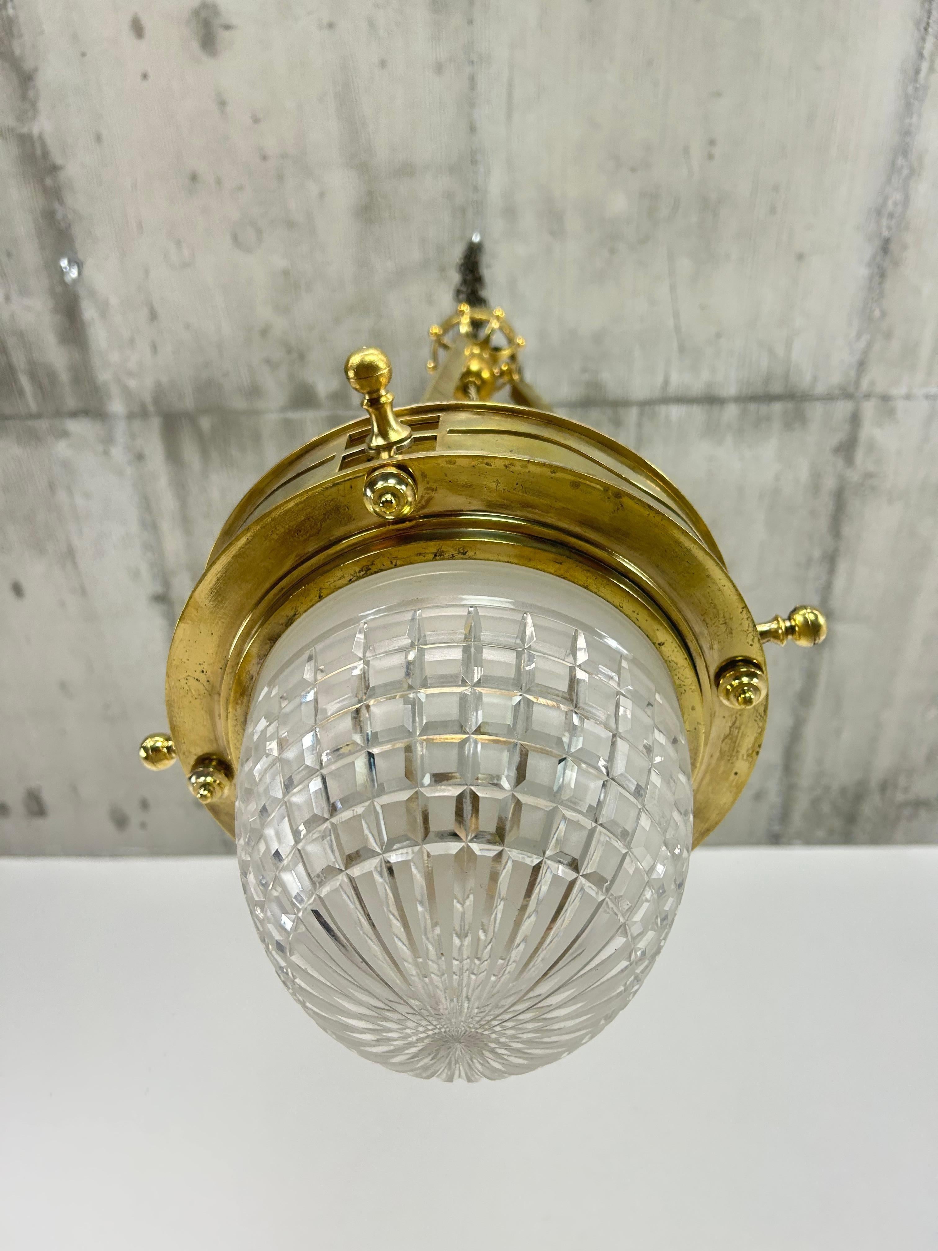 Vienna Secession Brass Hanging Attr. to Kolo Moser & Jutta Sika For Sale 4