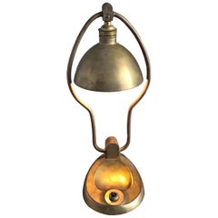 Vienna Secession Brass Table Lamp, 1900s