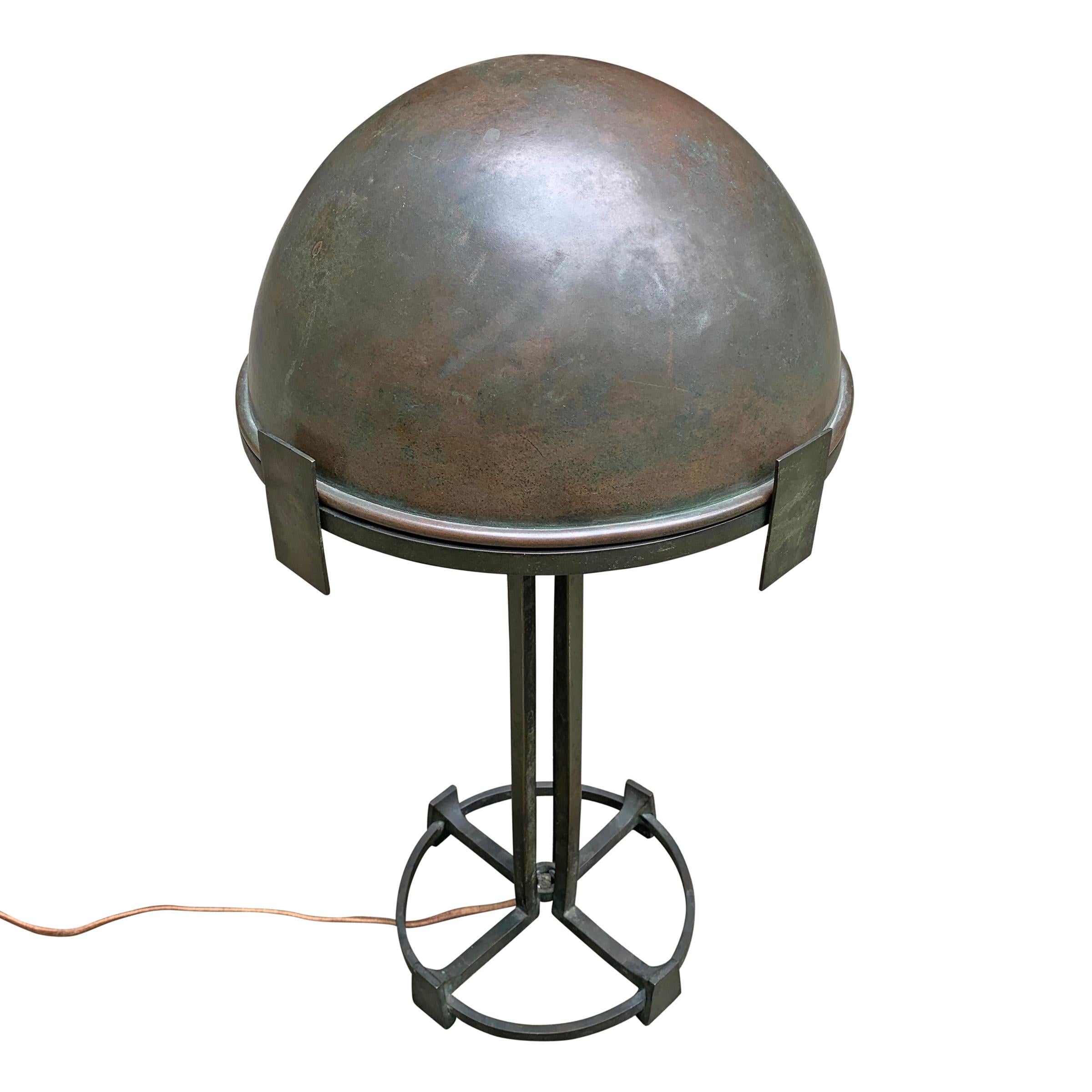 Early 20th Century Vienna Secession Bronze Table Lamp For Sale