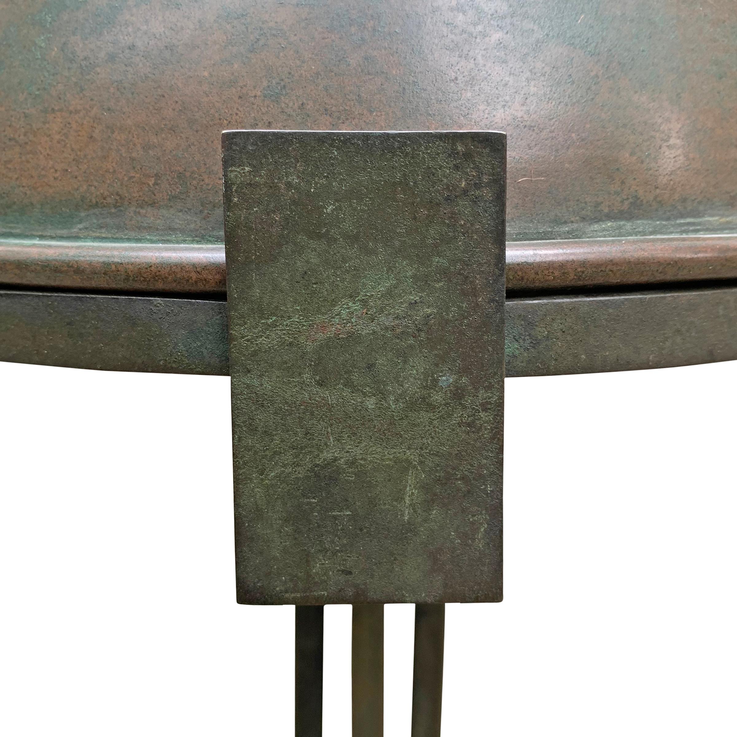 Wiener Secession Bronze-Tischlampe im Angebot 2