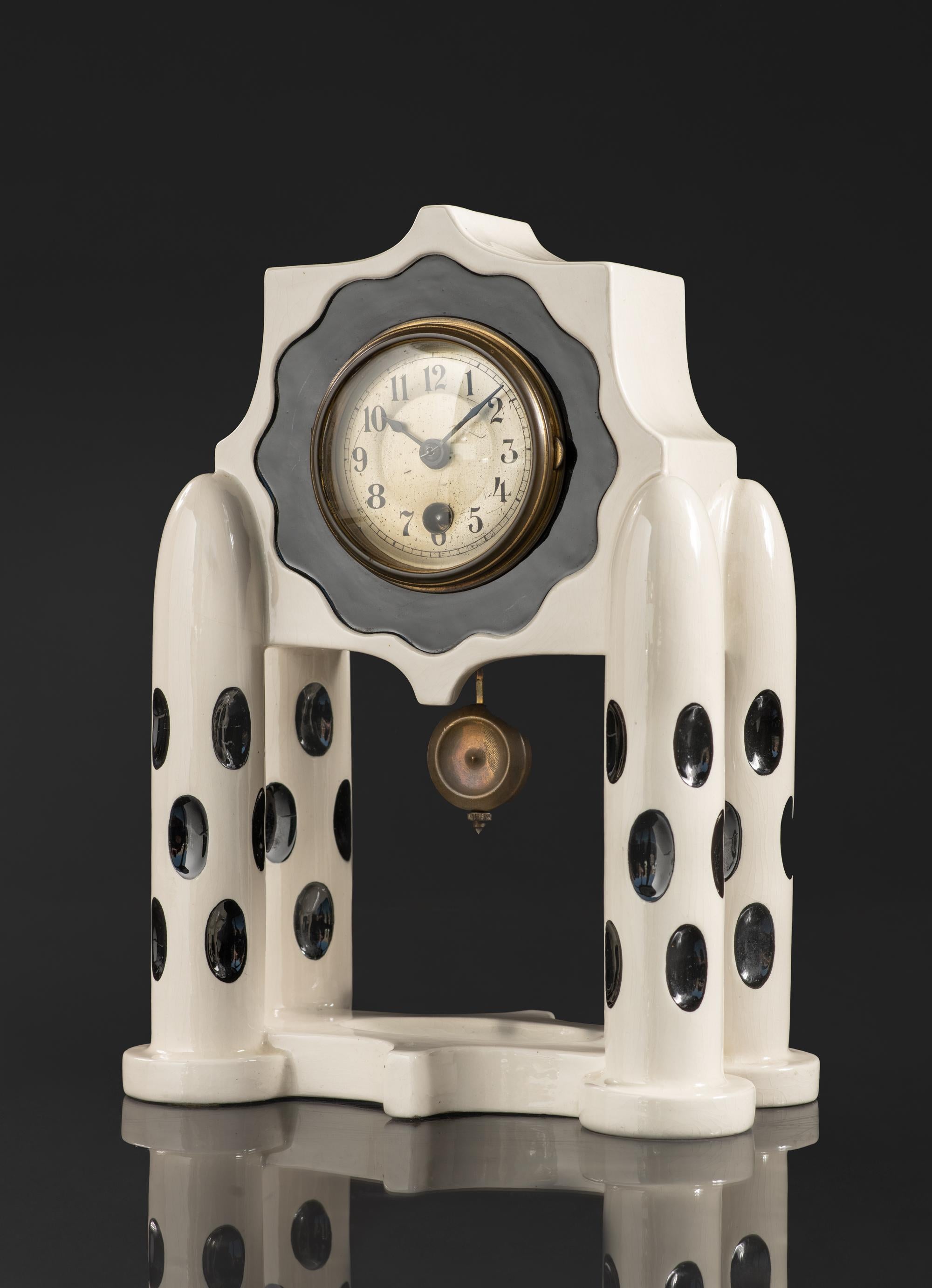Art Deco Vienna Secession Clock by Bertold Loffler and Anton Kling For Sale