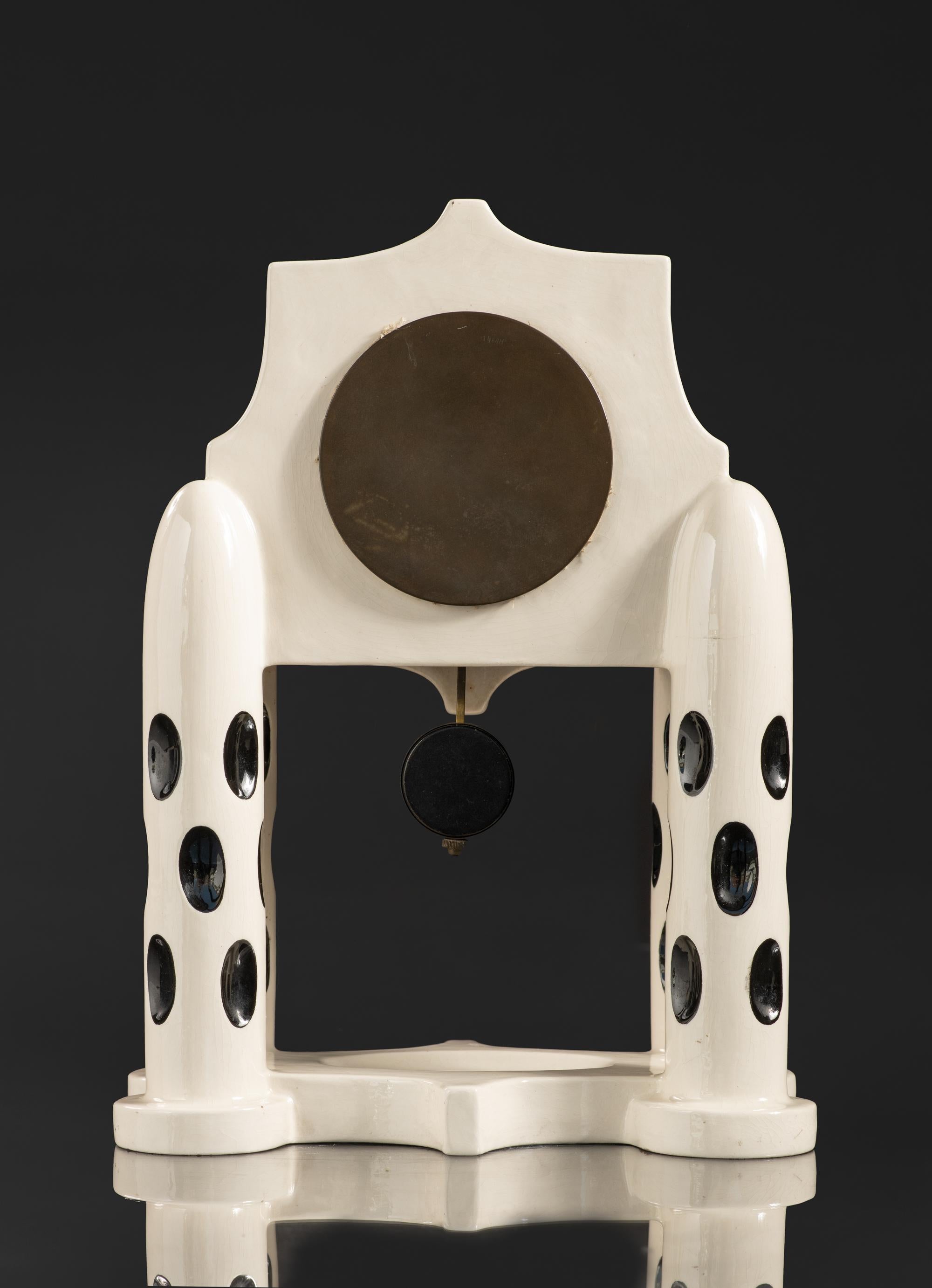 Glazed Vienna Secession Clock by Bertold Loffler and Anton Kling For Sale