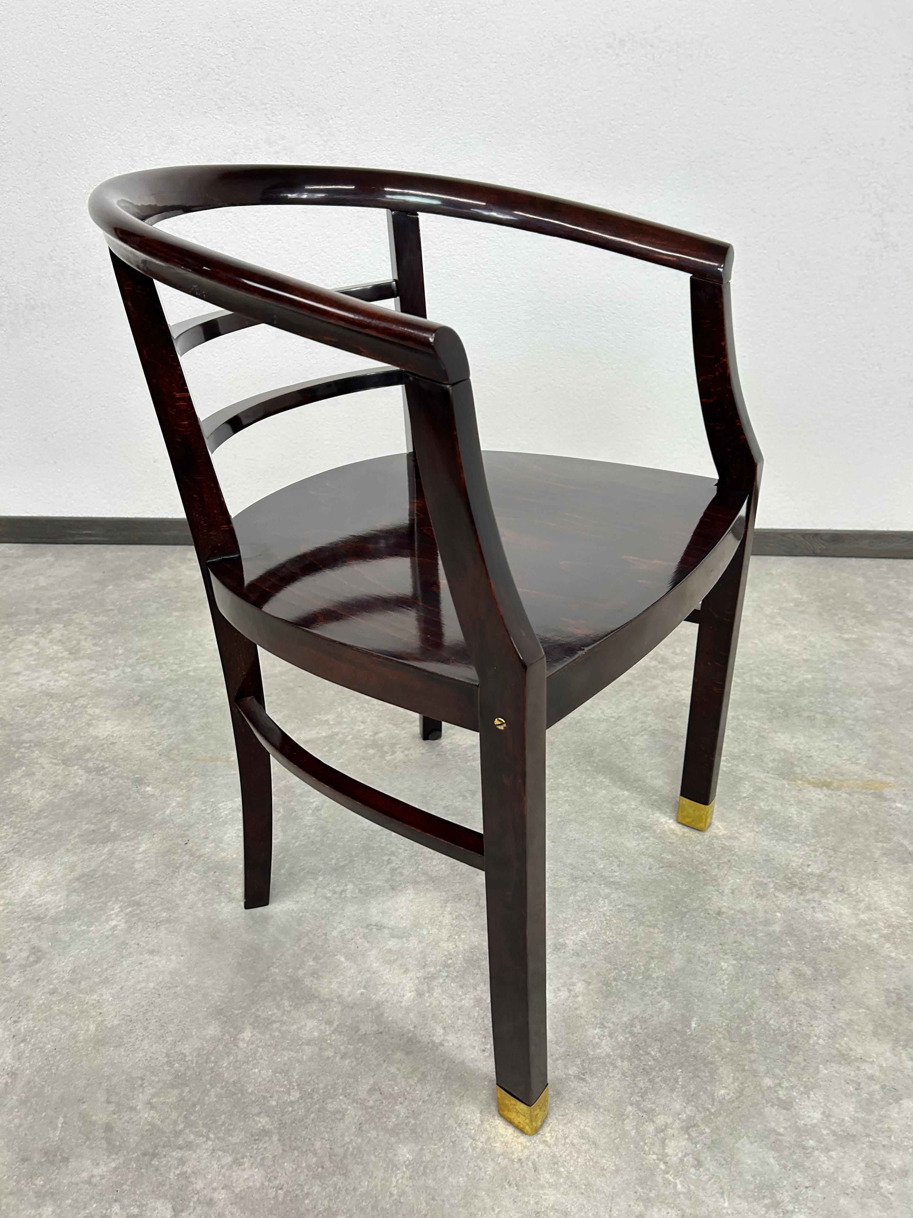 Vienna secession desk chair. Professionally stained and repolished.
