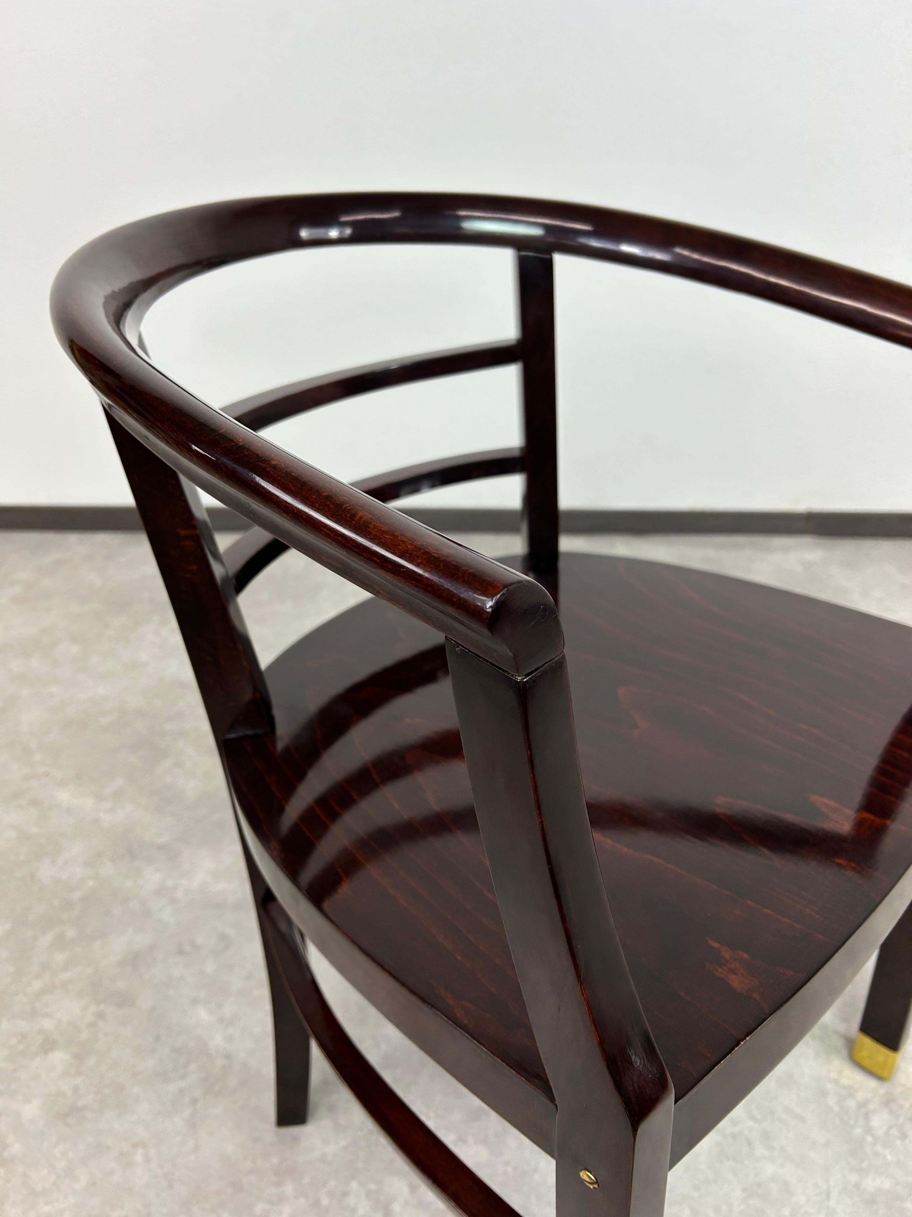 Brass Vienna secession desk chair For Sale