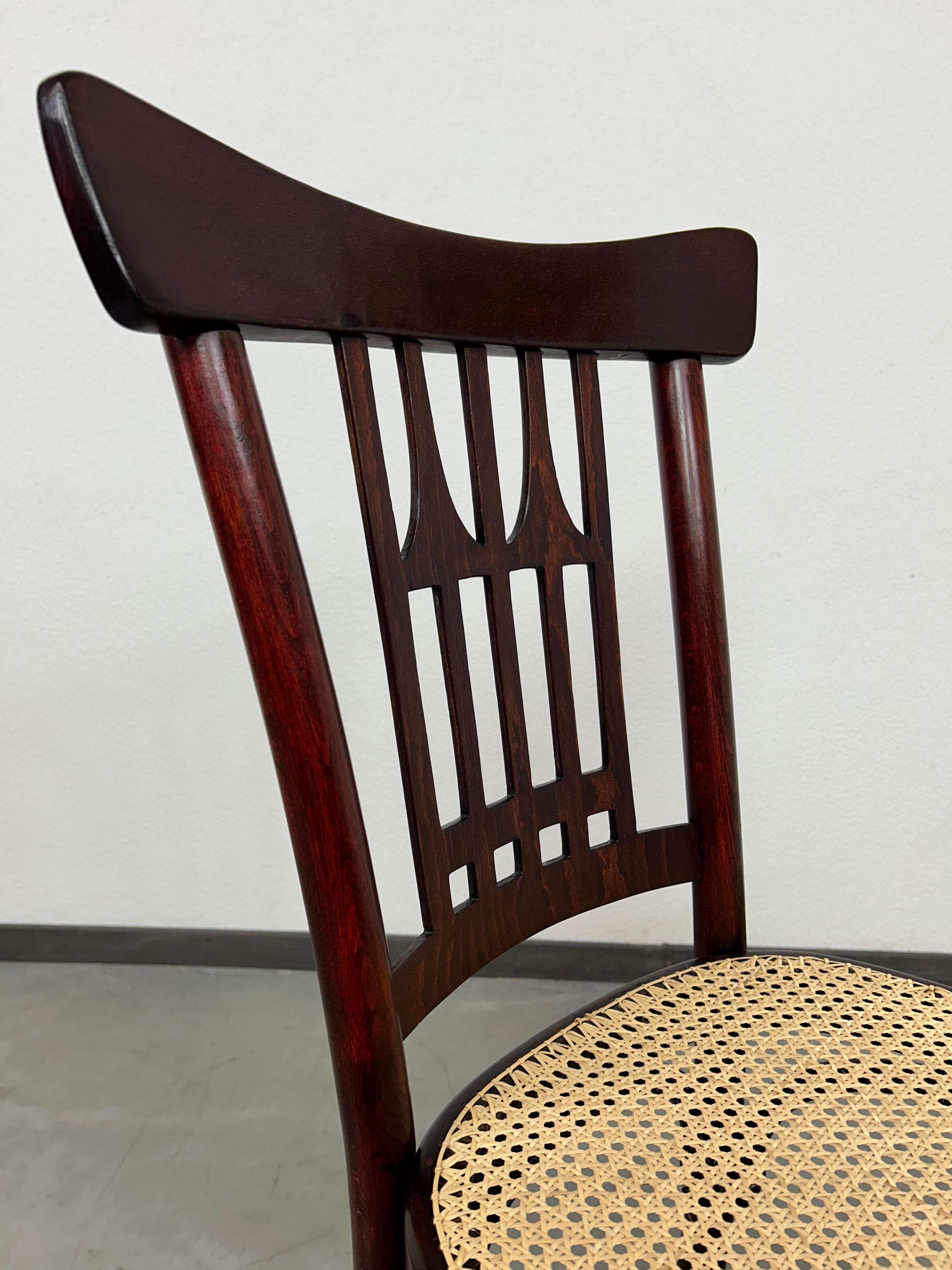 Austrian Vienna secession dining chair no.235 by Otto Wagner for J&J Kohn For Sale