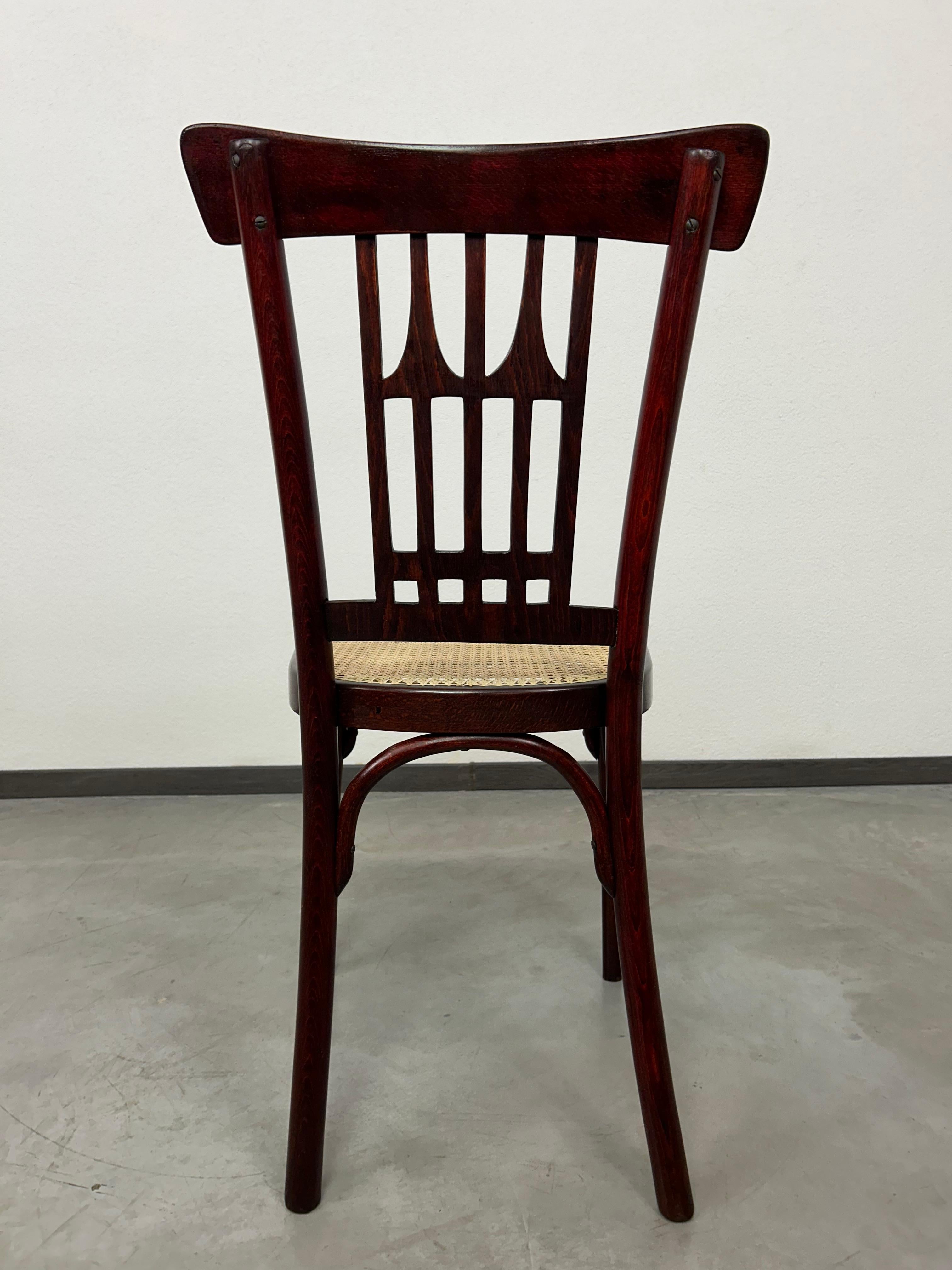 Vienna secession dining chair no.235 by Otto Wagner for J&J Kohn For Sale 1