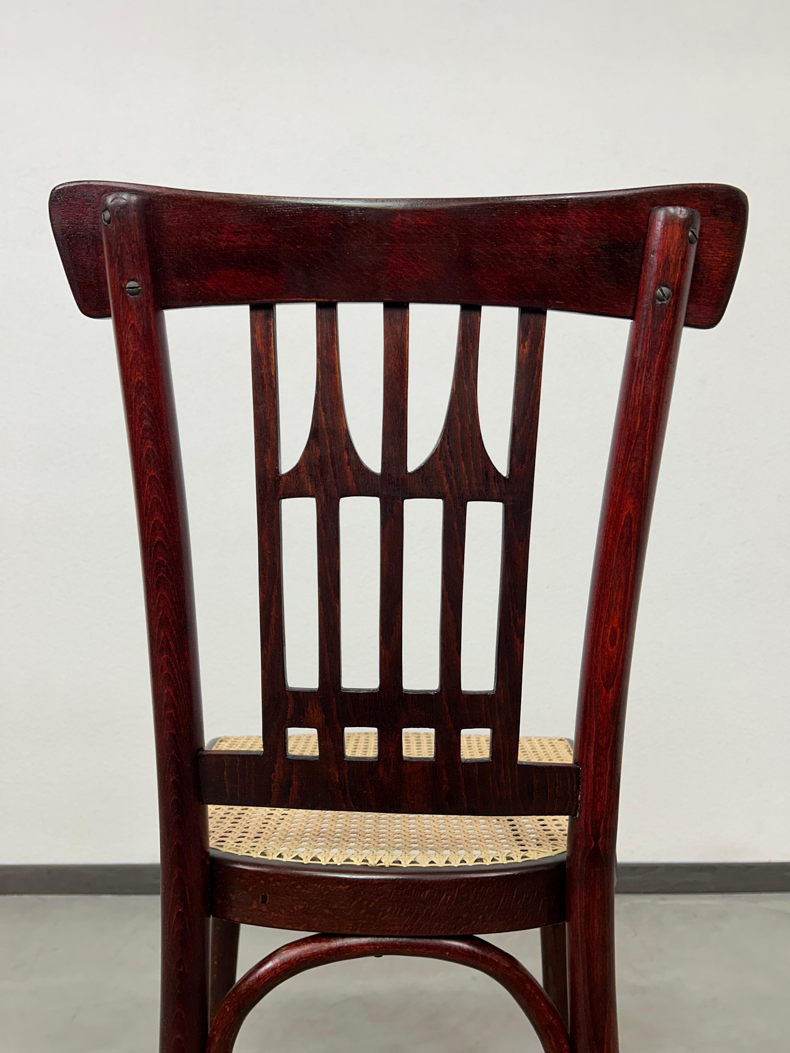Vienna secession dining chair no.235 by Otto Wagner for J&J Kohn For Sale 2