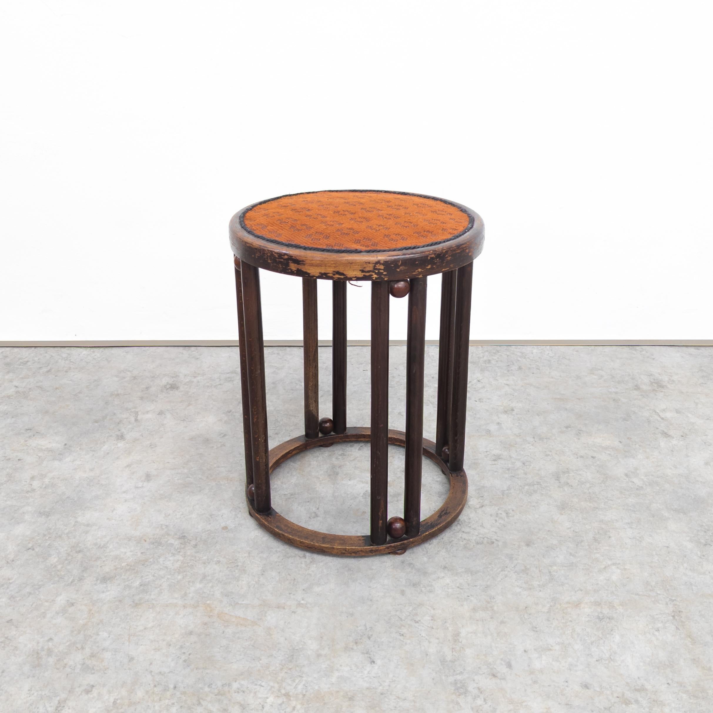 Austrian Vienna Secession Fledermaus stool by Josef Hoffmann for J &J Kohn