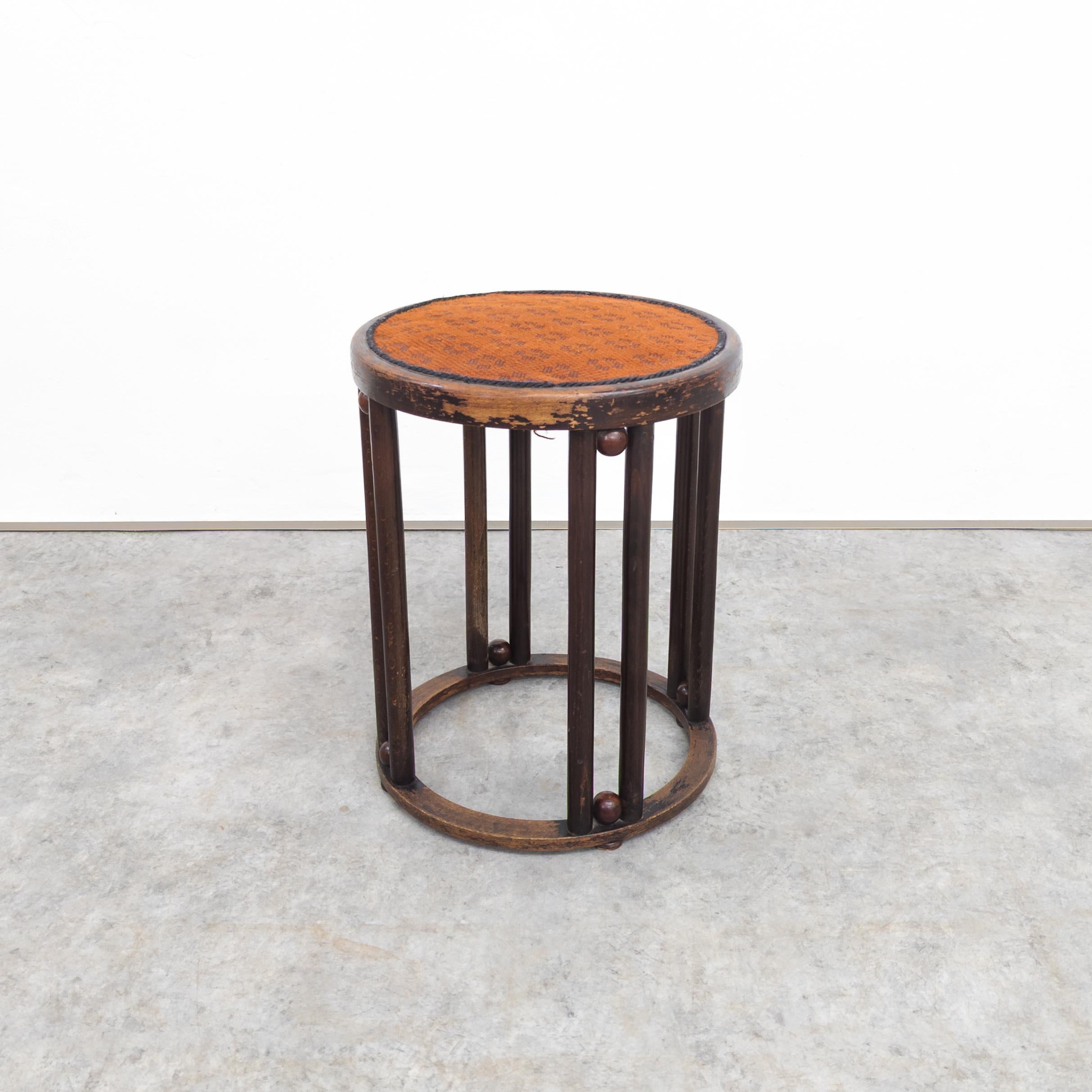 Austrian Vienna Secession Fledermaus stool by Josef Hoffmann for J &J Kohn 