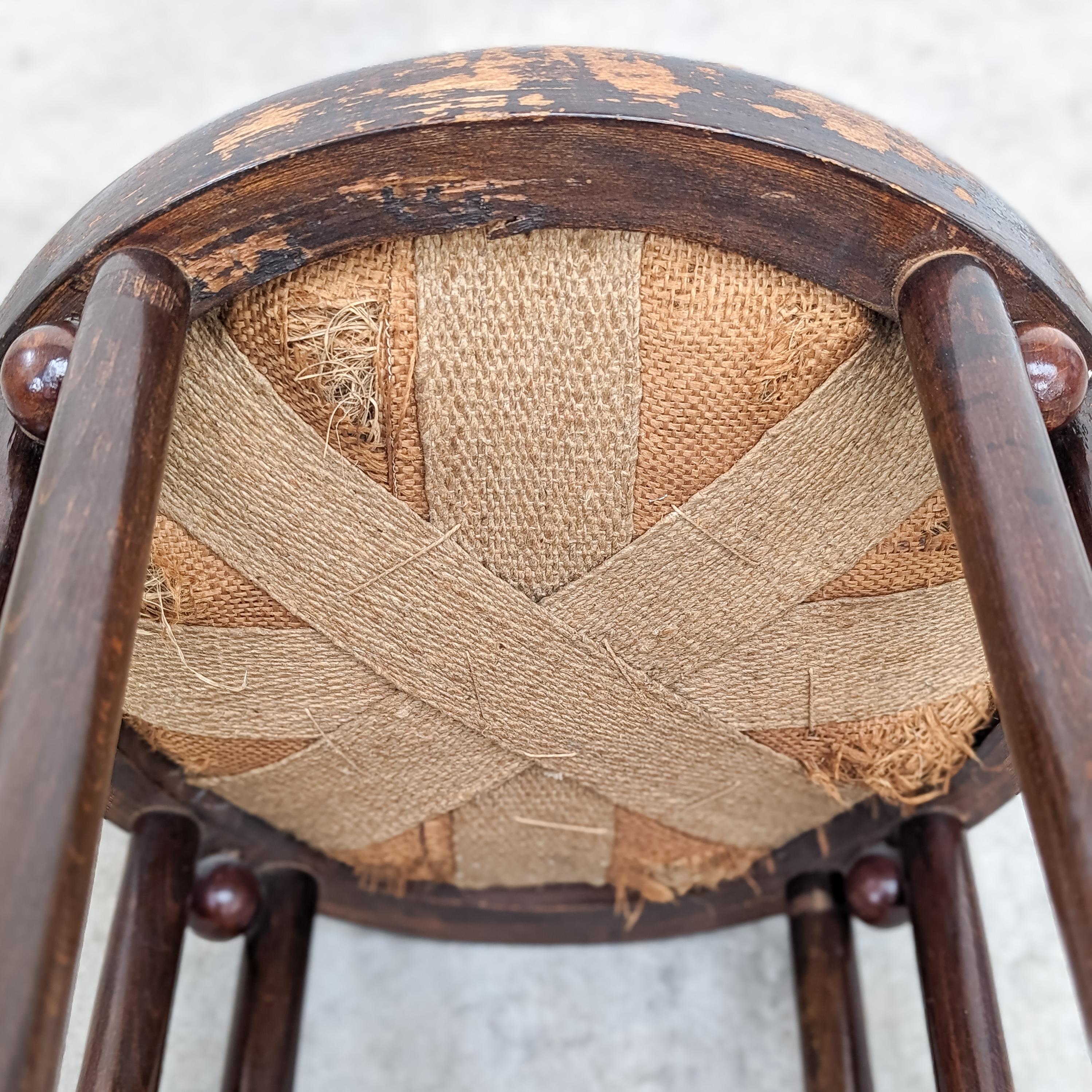 Vienna Secession Fledermaus stool by Josef Hoffmann for J &J Kohn  3