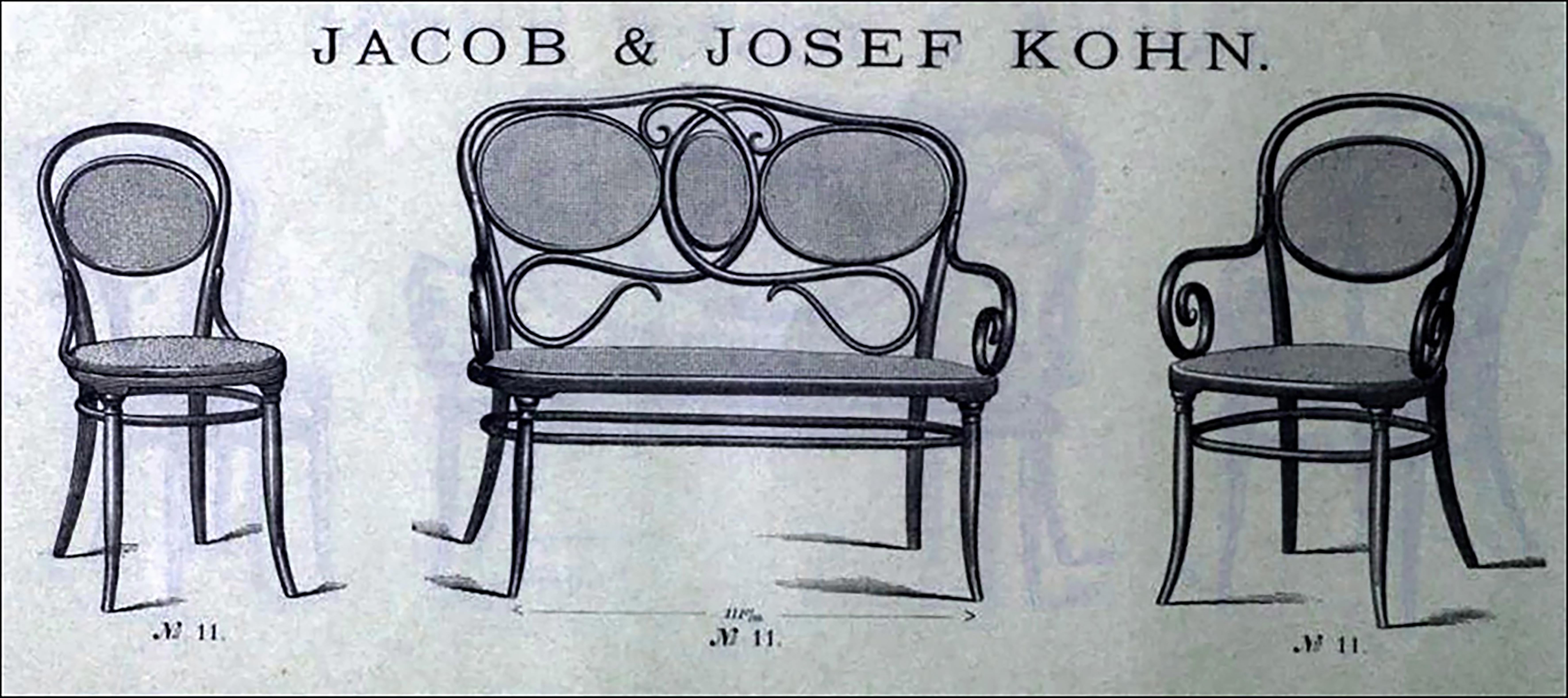 Vienna Secession J. & J. Kohn 1880/90 Armchair No. 11 For Sale 14