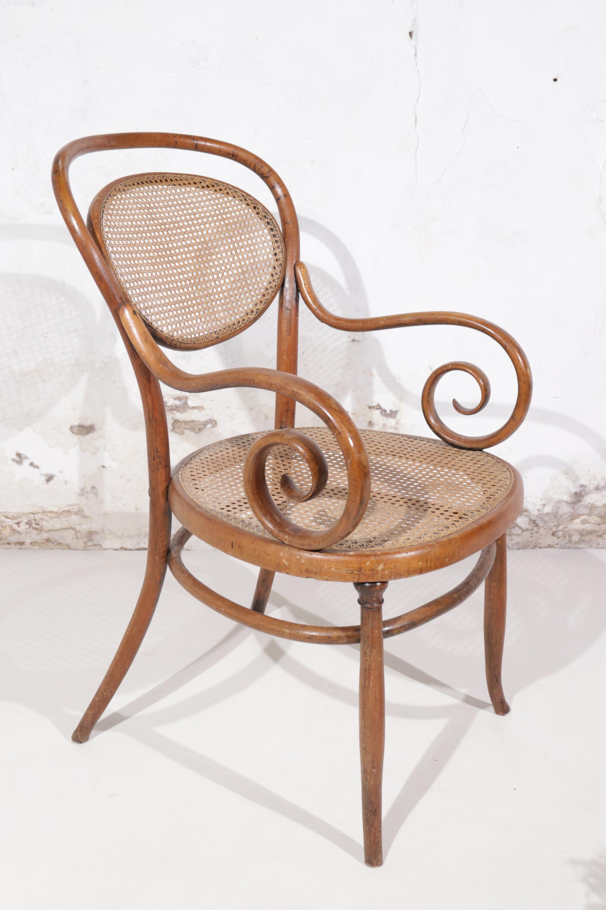 Vienna Secession J. & J. Kohn 1880/90 Armchair No. 11 For Sale 3