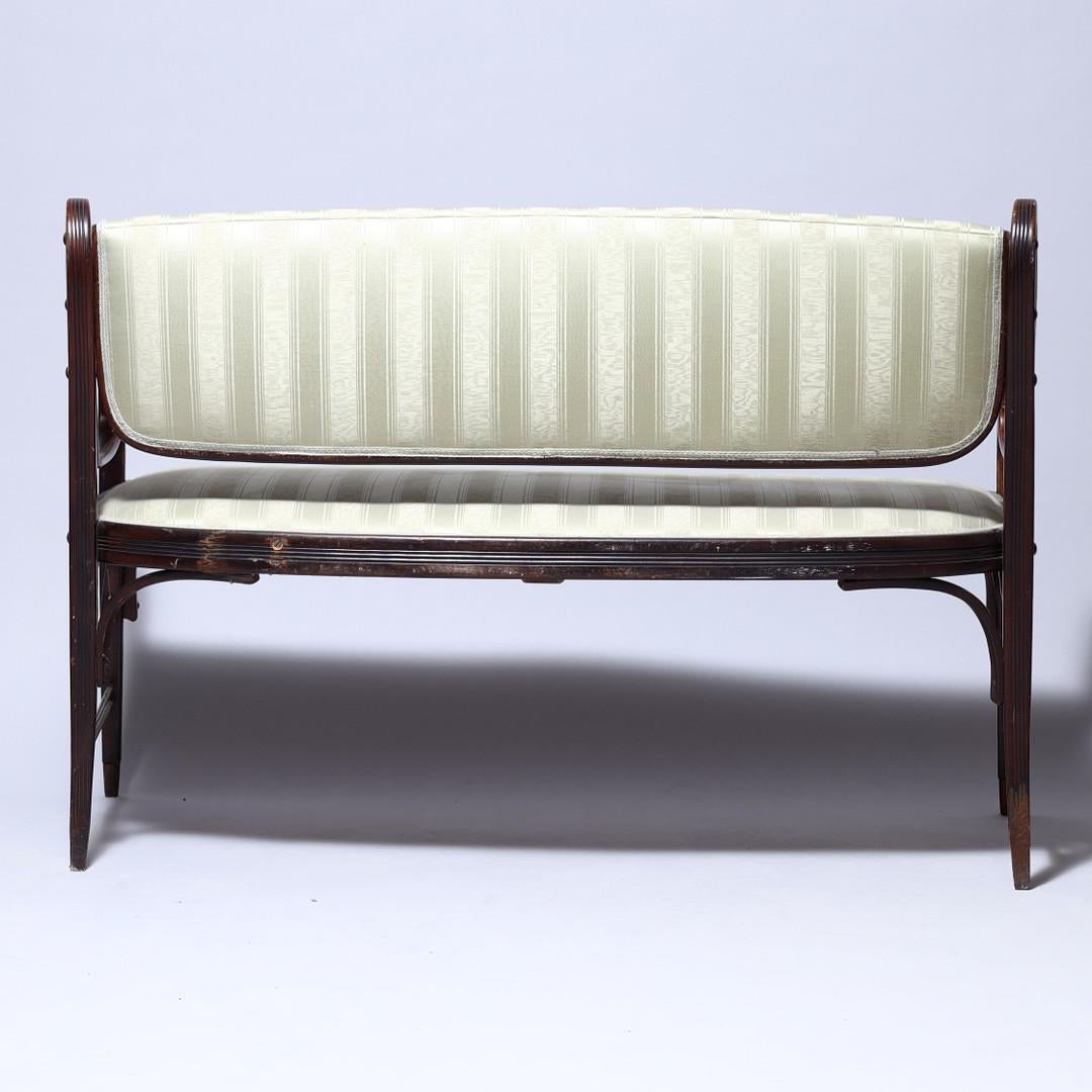 Austrian Vienna Secession J. & J. Kohn Bench Settee by Otto Wagner For Sale