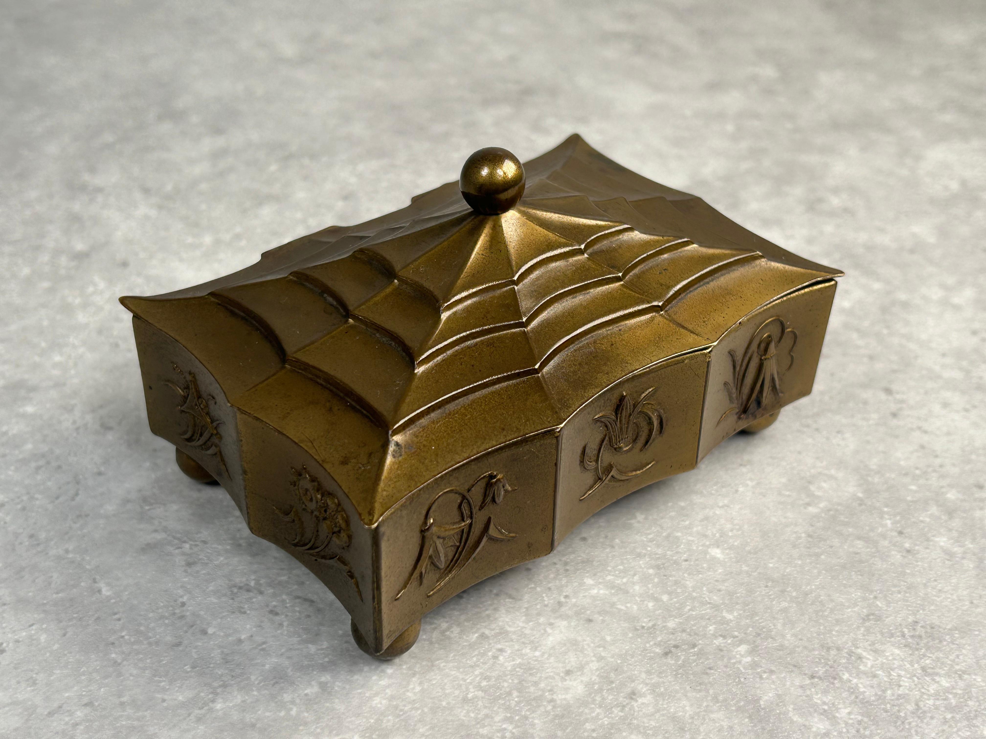 Schmuckkästchen der Wiener Sezession atr. Dagobert Peche für die Wiener Werkstätte (Frühes 20. Jahrhundert) im Angebot