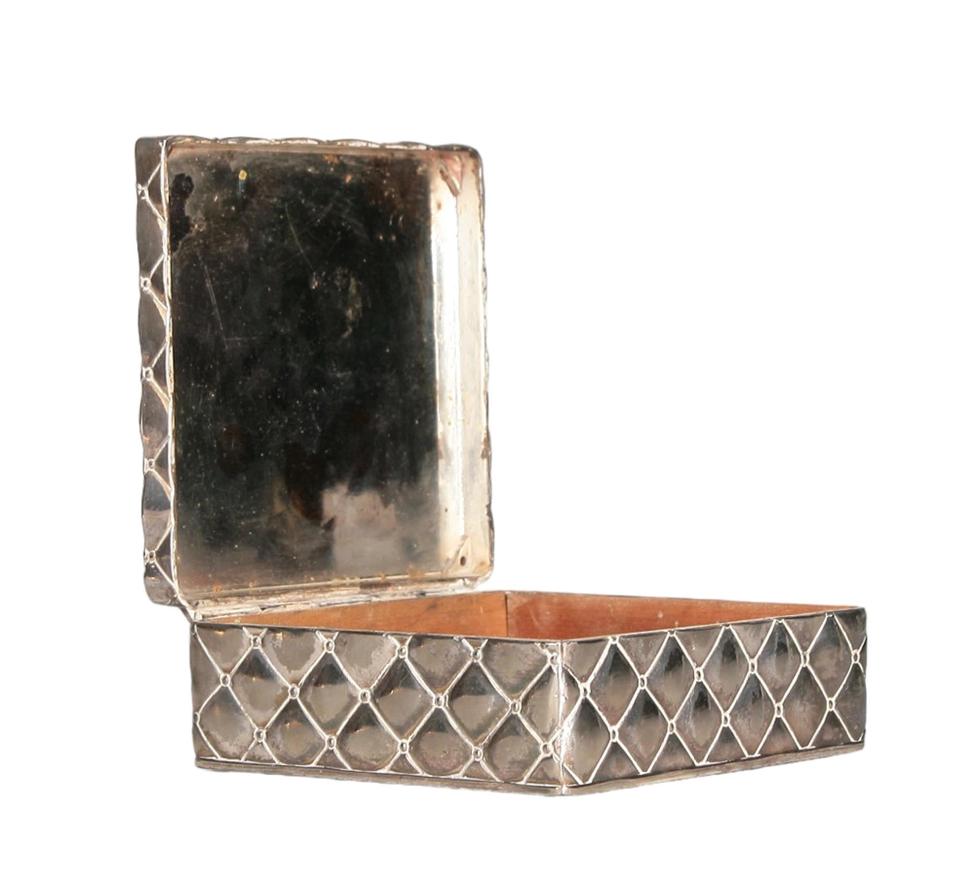Caja de metal de la Secesión vienesa de Josef Hoffmann y Wiener Werkstätte, Austria Pulido en venta