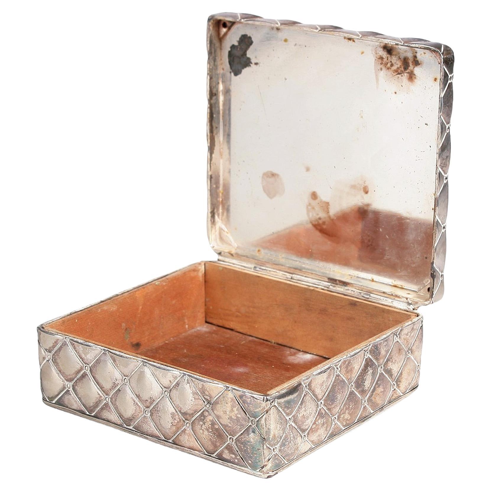 Caja de metal de la Secesión vienesa de Josef Hoffmann y Wiener Werkstätte, Austria